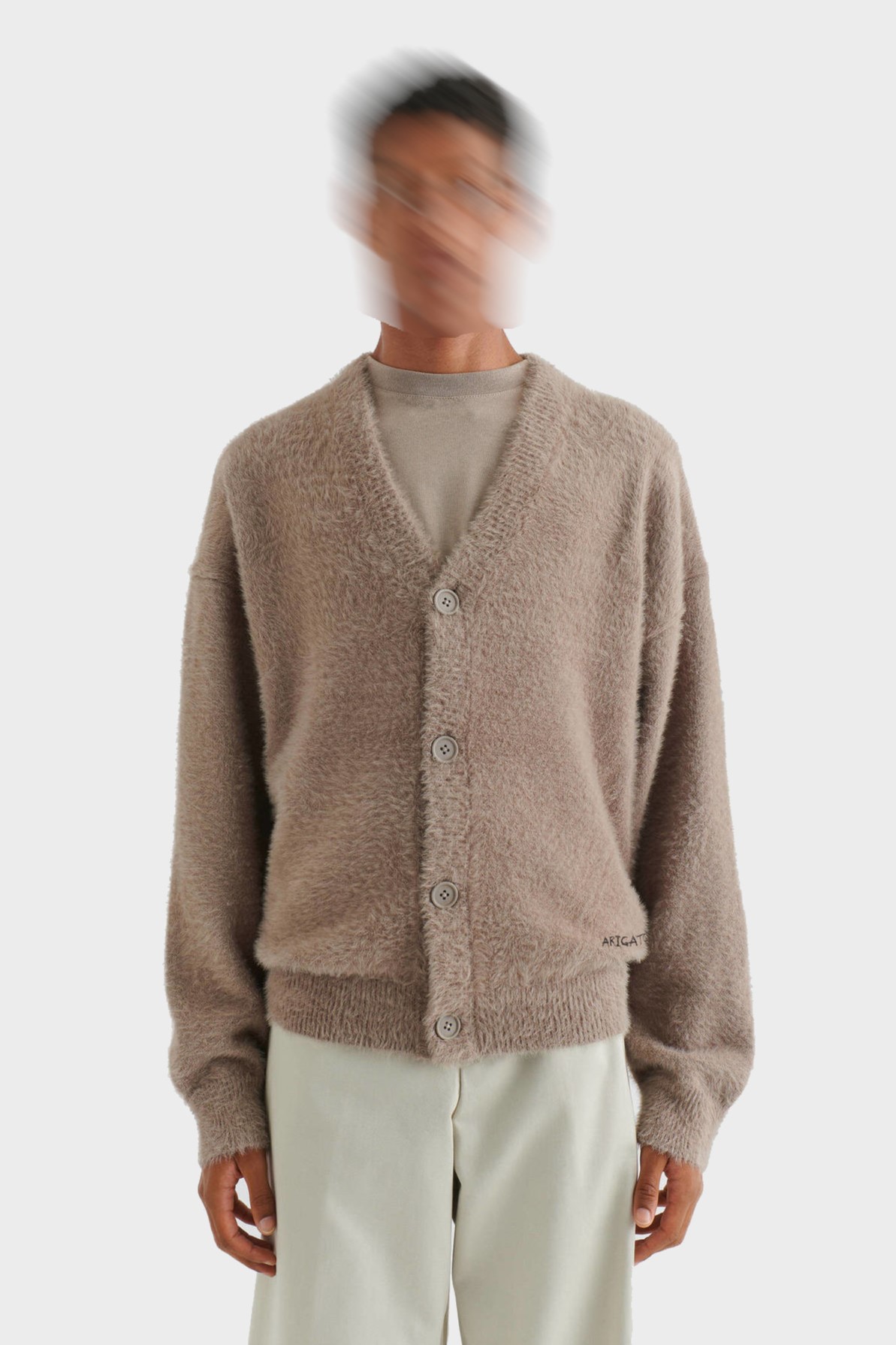 AXEL ARIGATO Miller Cardigan in Taupe