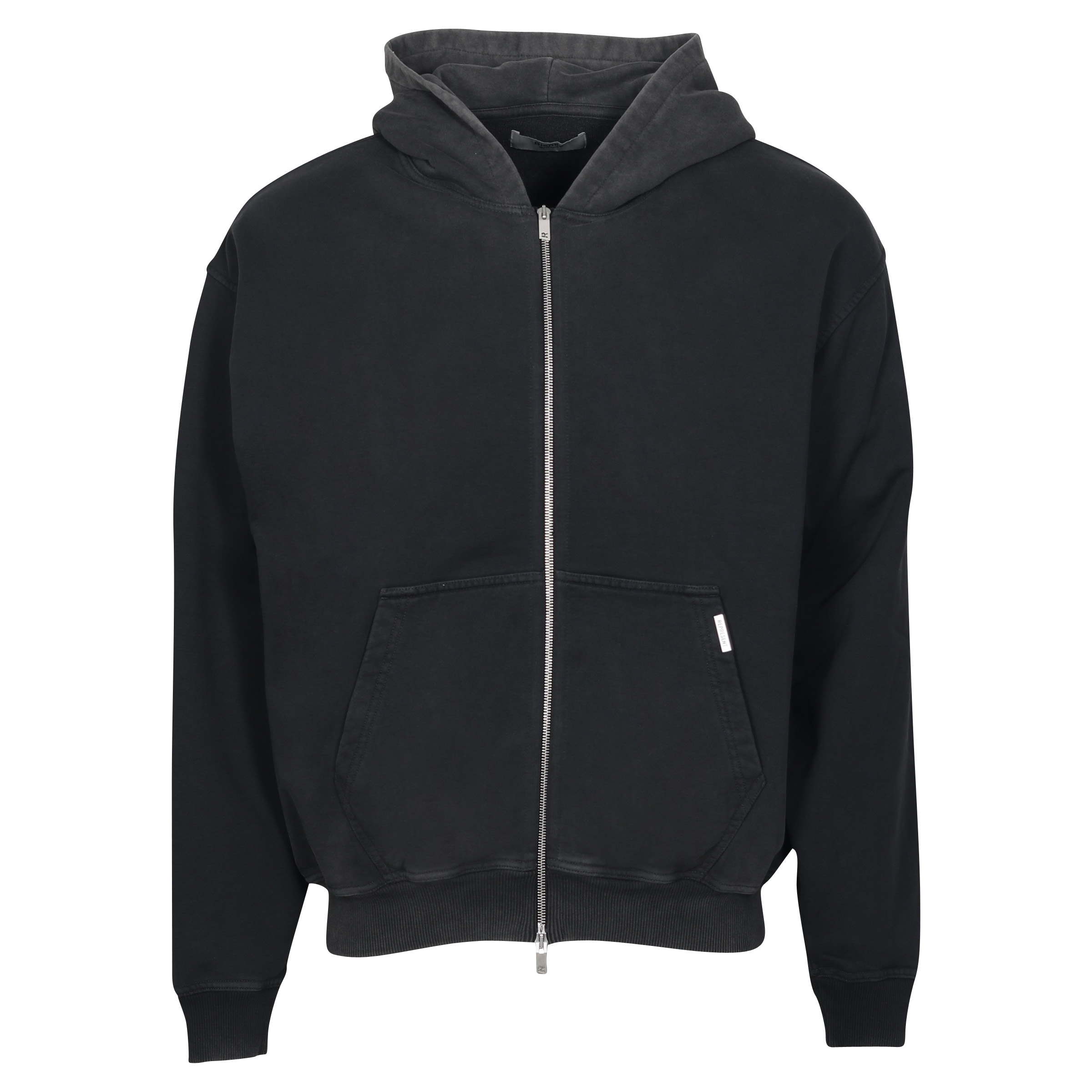Represent Blank Zip Hoodie in Vintage Black