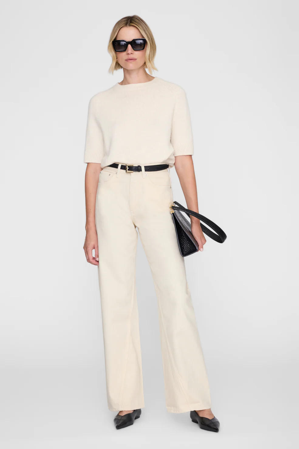 ANINE BING Brie Jeans in Cream