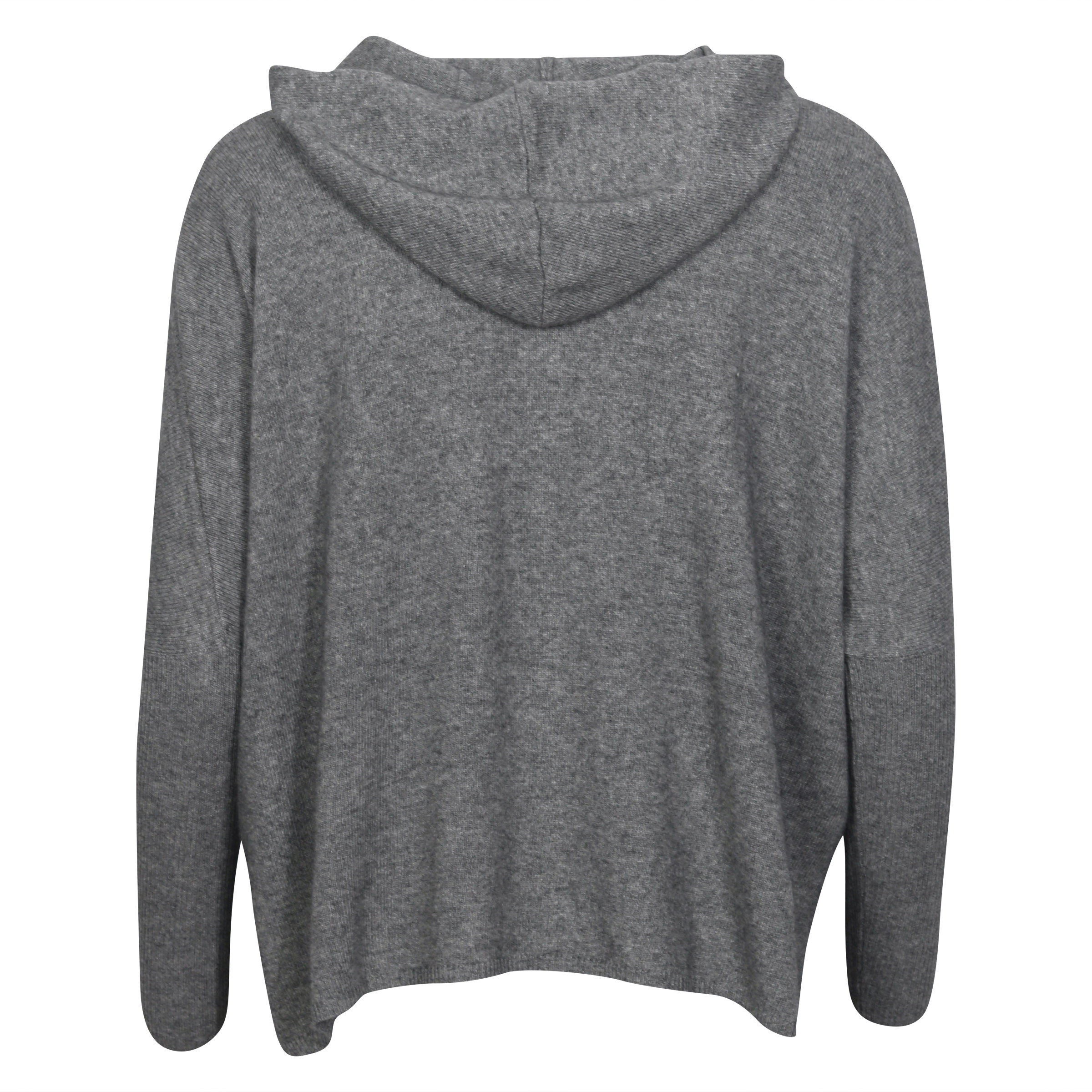 Absolut Cashmere Poncho Zip Hoodie in Grey Melange M