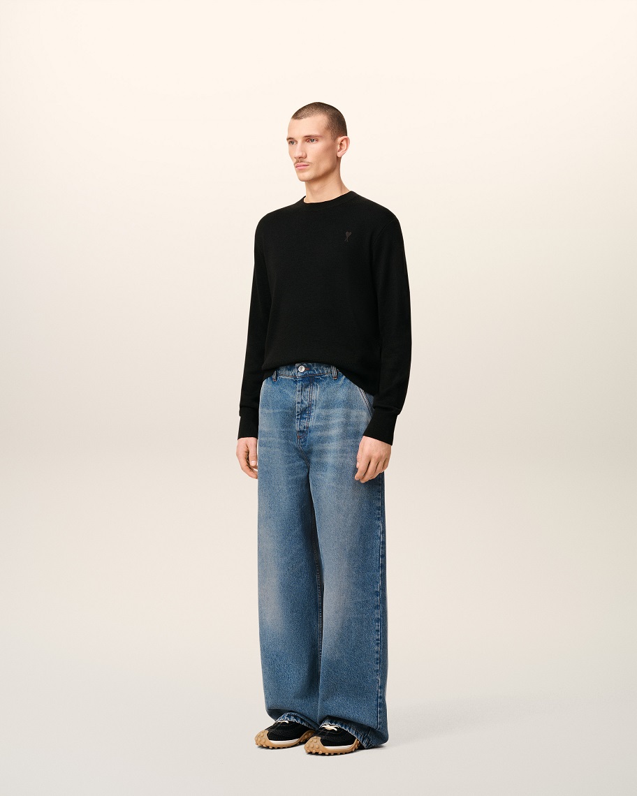 AMI PARIS Loose Fit Jeans Used Blue