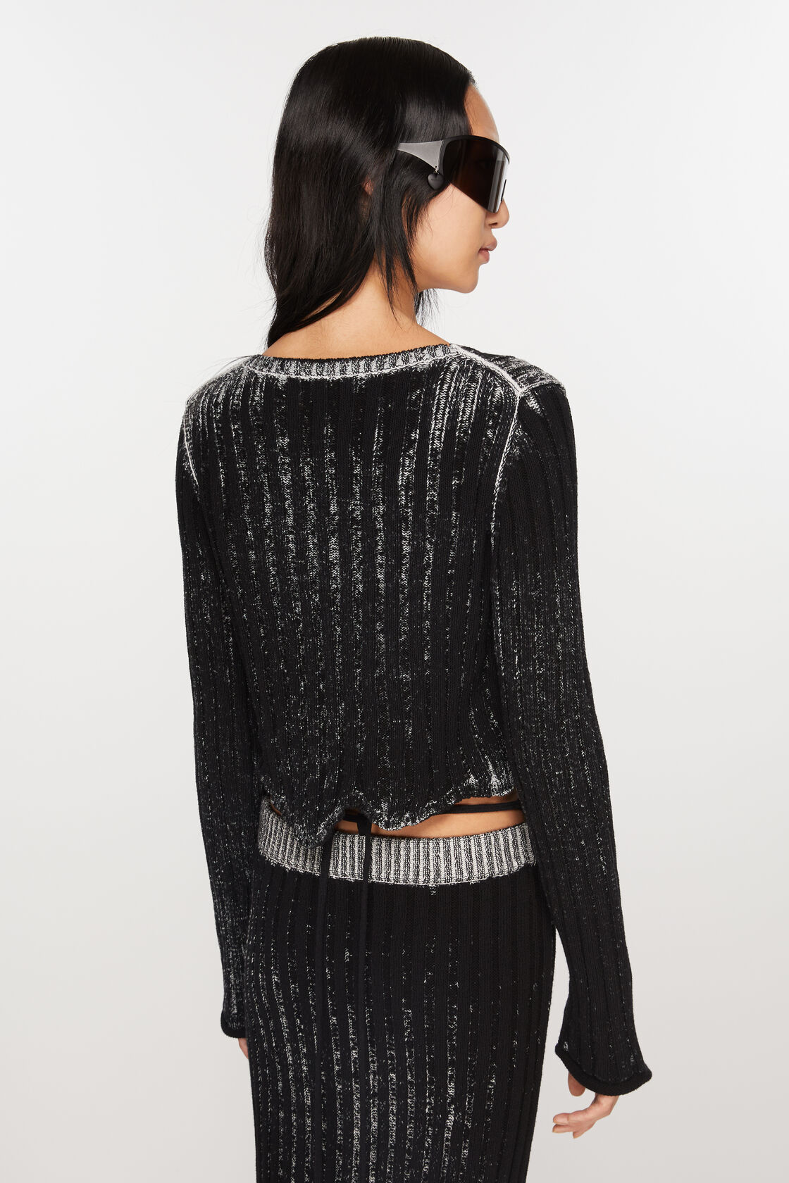 ACNE STUDIOS Knit Cardigan in Black/White M