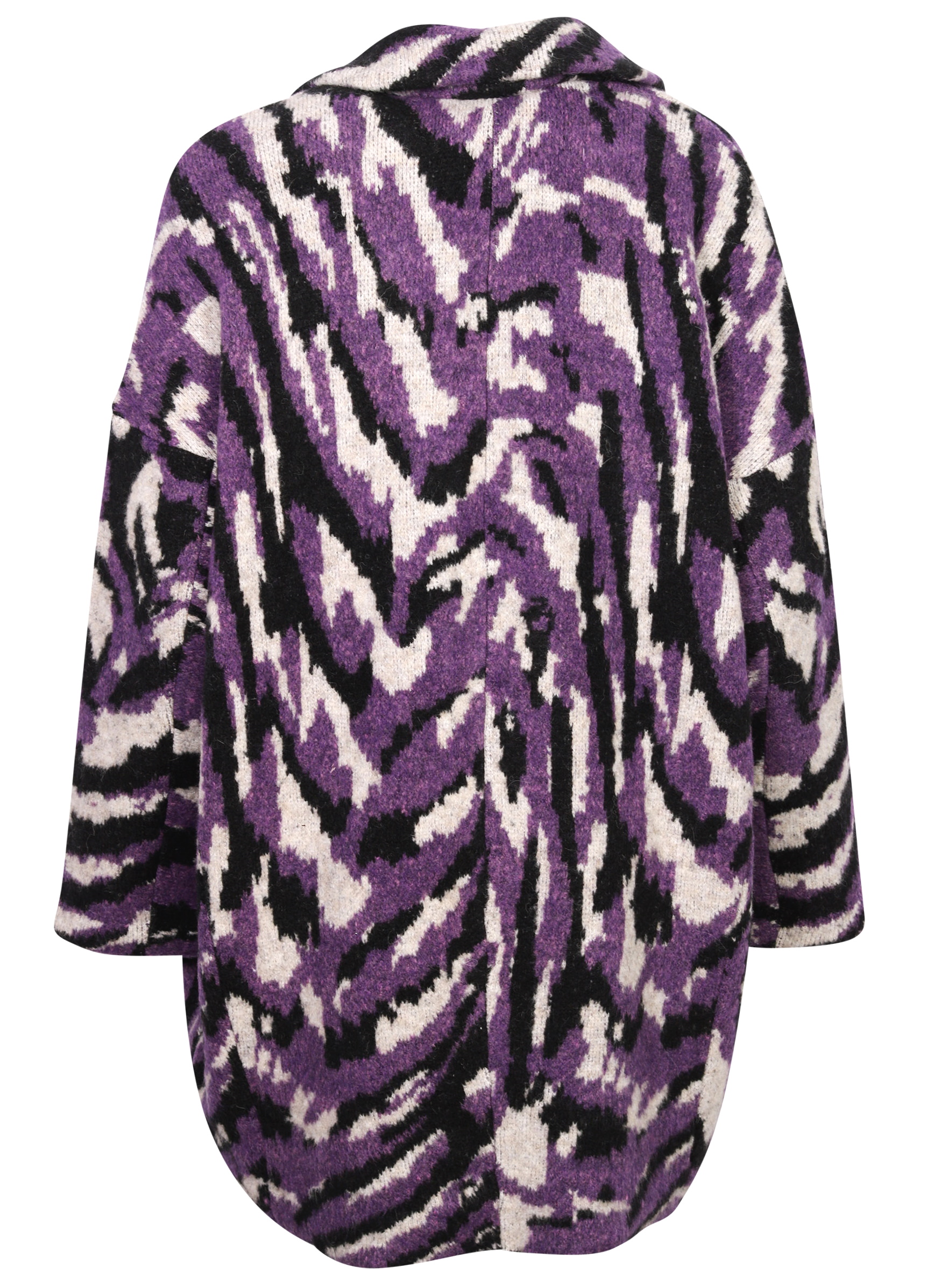 Lala Berlin Knit Coat Keena Purple Zebra