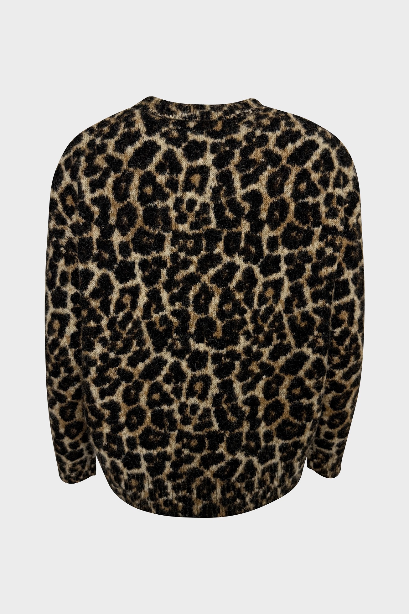 ANINE BING Loose Fit Knit Sweater in Leopard