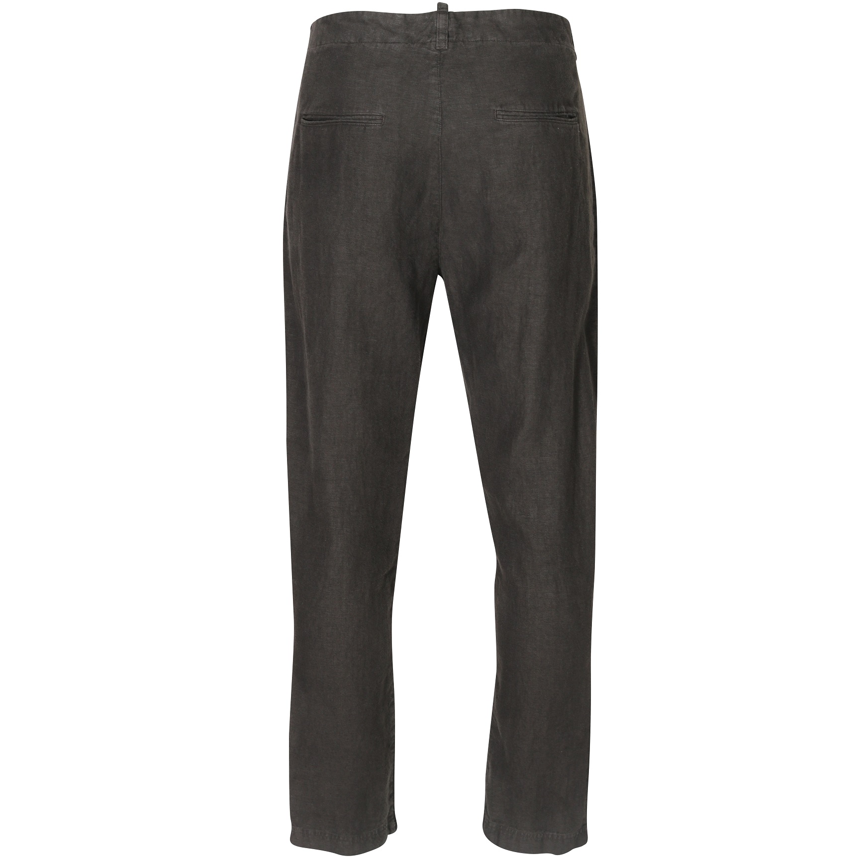 HANNES ROETHER Linen Pant in Dark Olive XXL