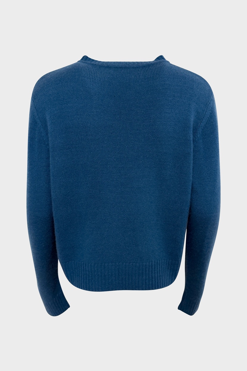 WARM ME Cashmere Pullover Flo in Petrol