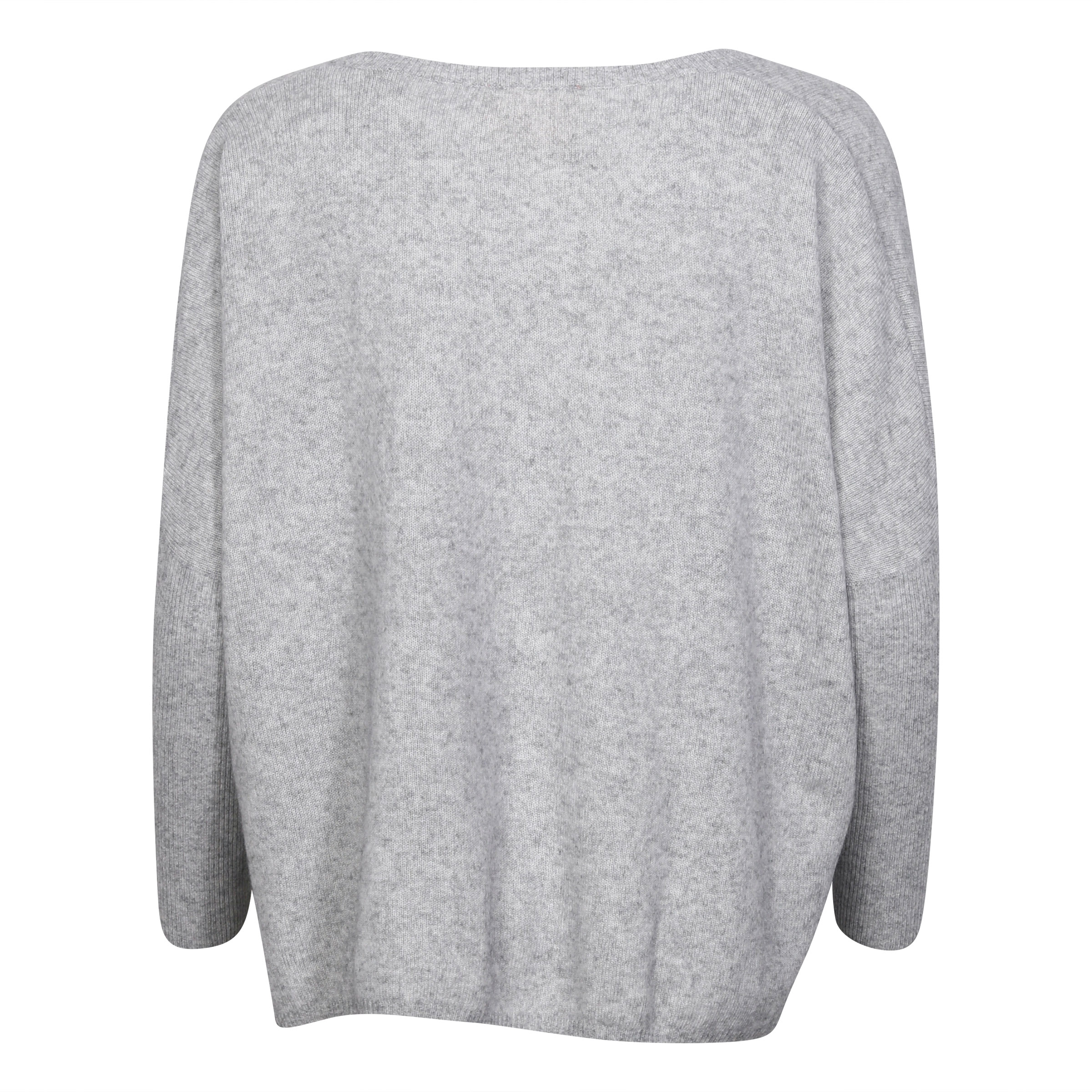 Absolut Cashmere Poncho Sweater Camille in Grey Melange M