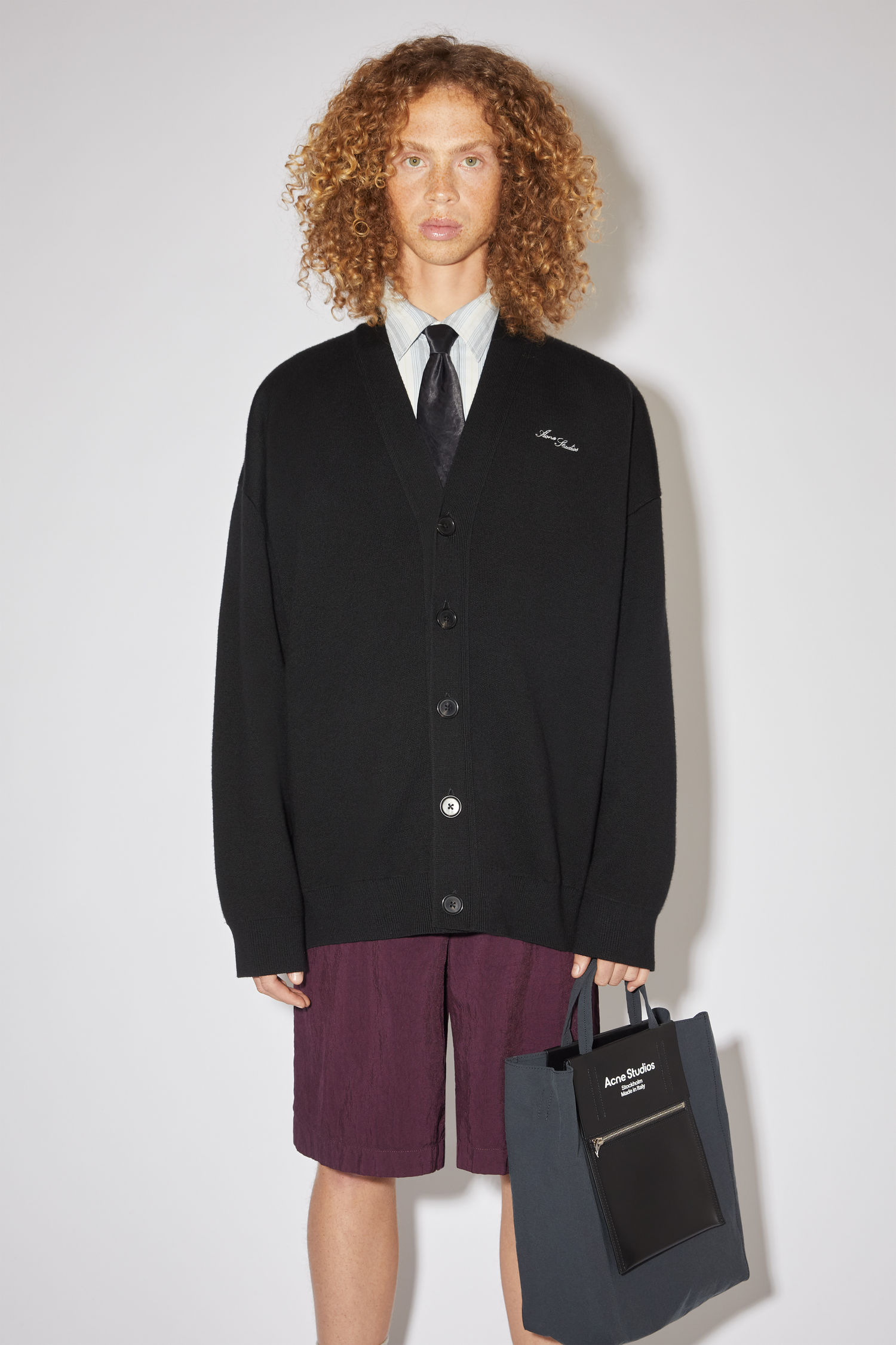 Acne Studios Heavy Knit Cardigan Kardi Black