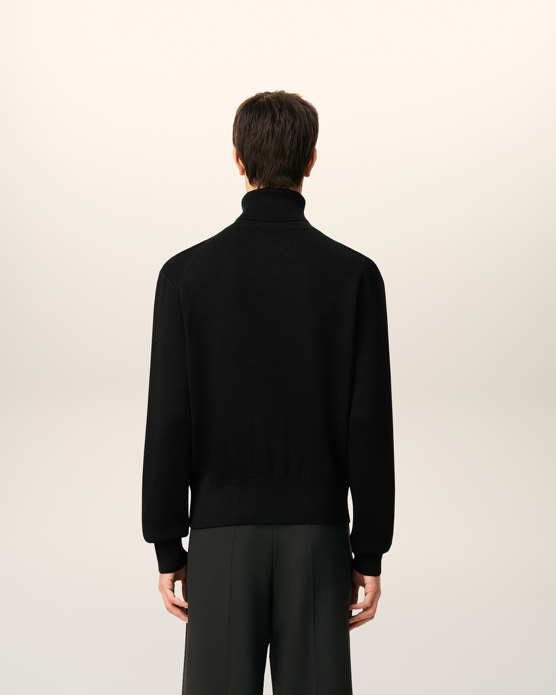 AMI PARIS de Coeur Turtleneck Knit Pullover in Black/Black