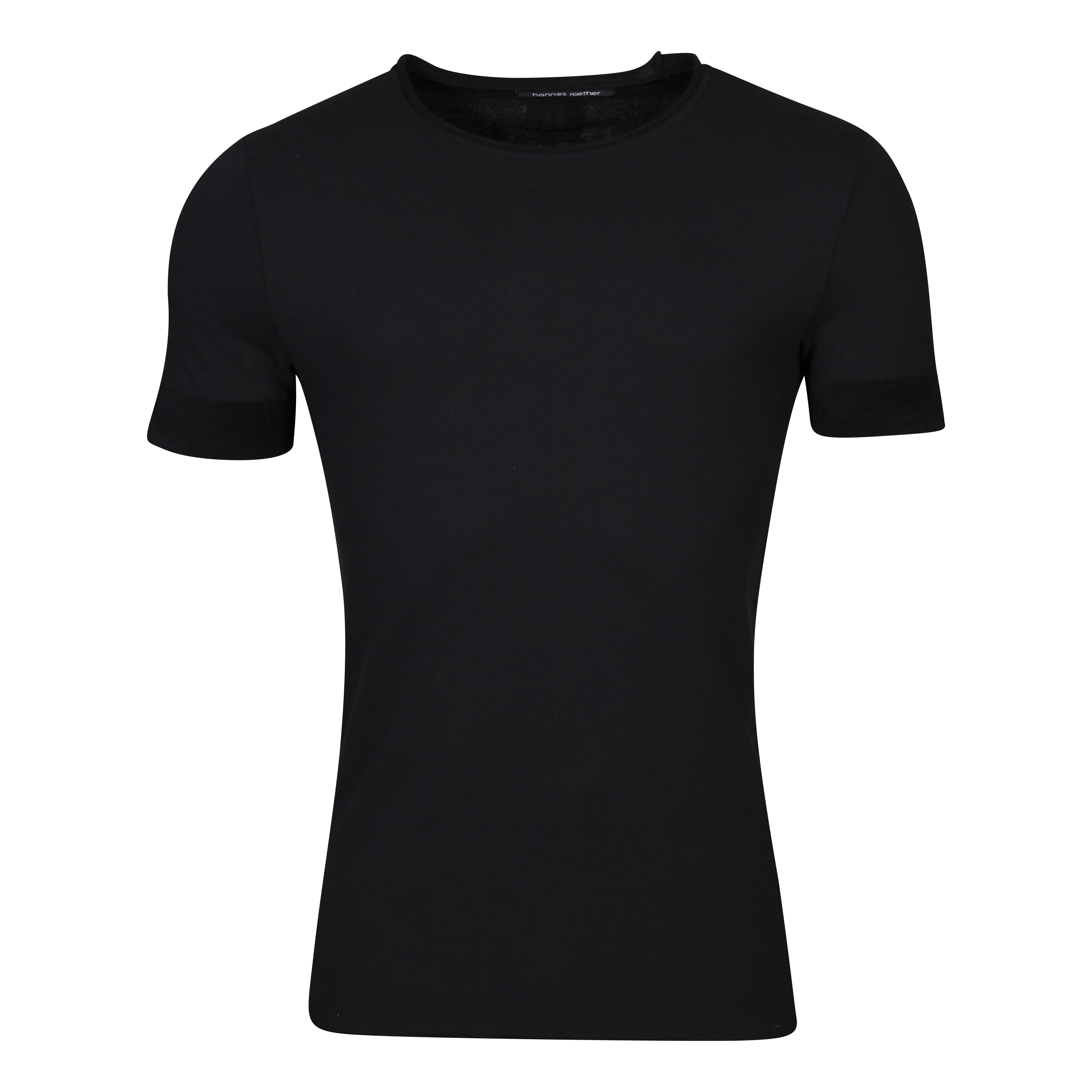 Hannes Roether Frottee T-Shirt in Black