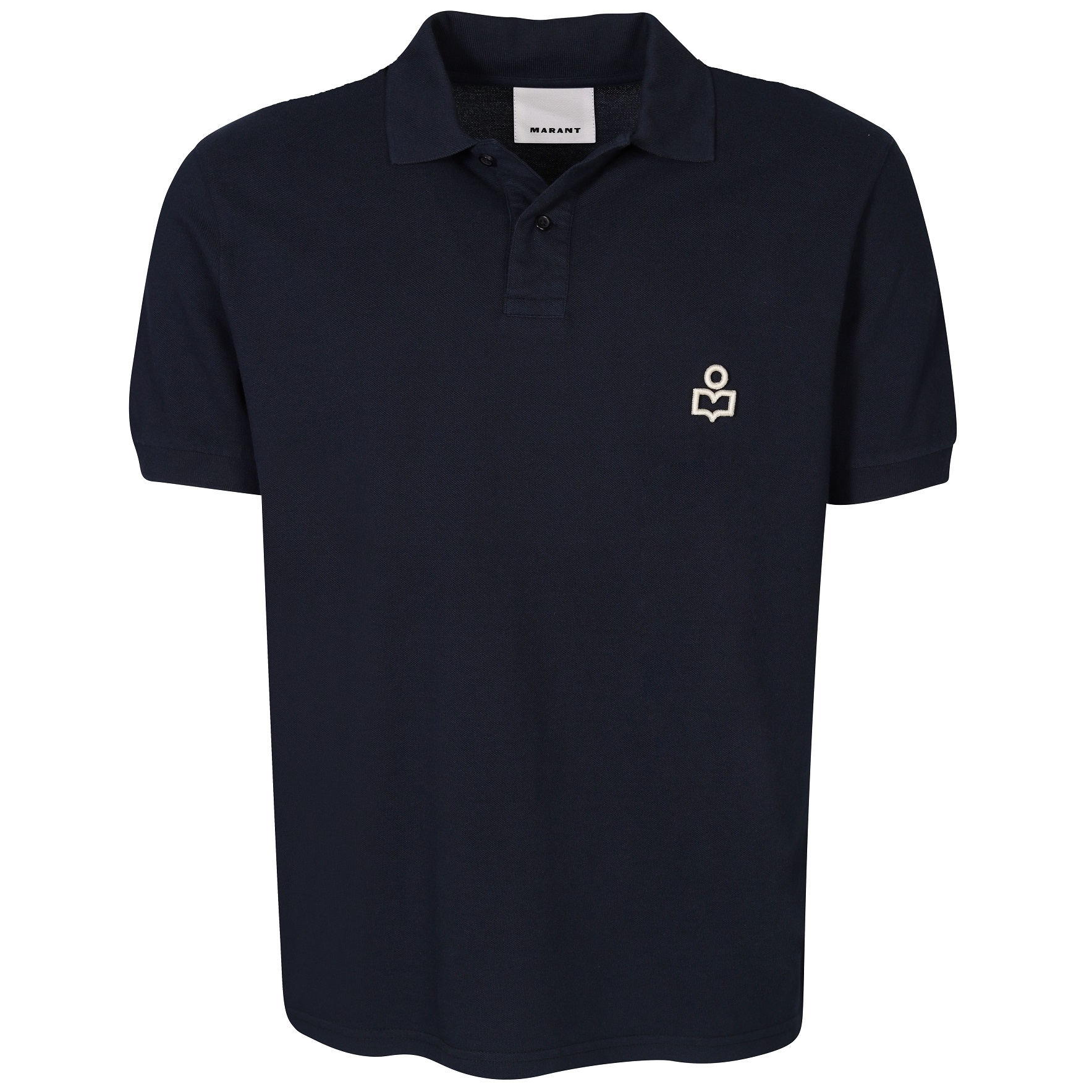 ISABEL MARANT Afko Polo Shirt in Faded Night/Ecru
