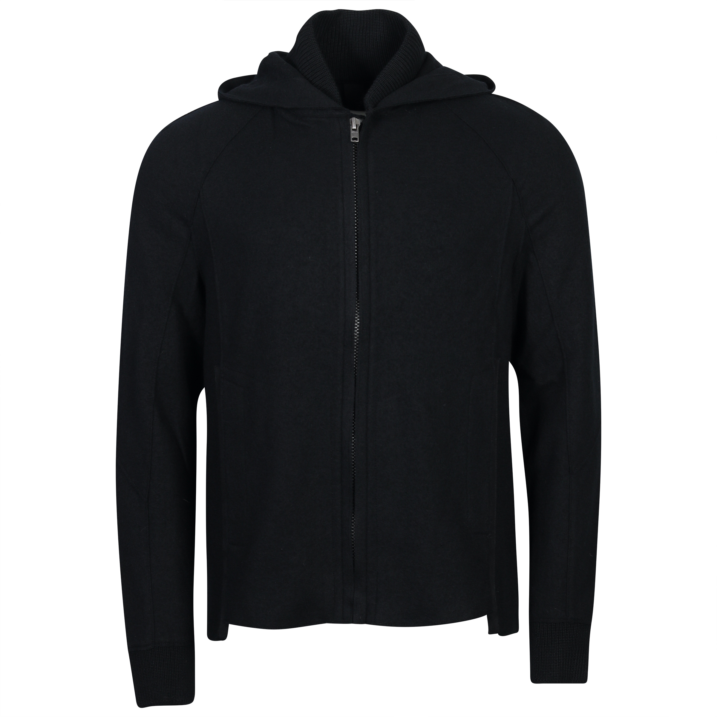 Transit Uomo Hooded Zip Knit Cardigan Black