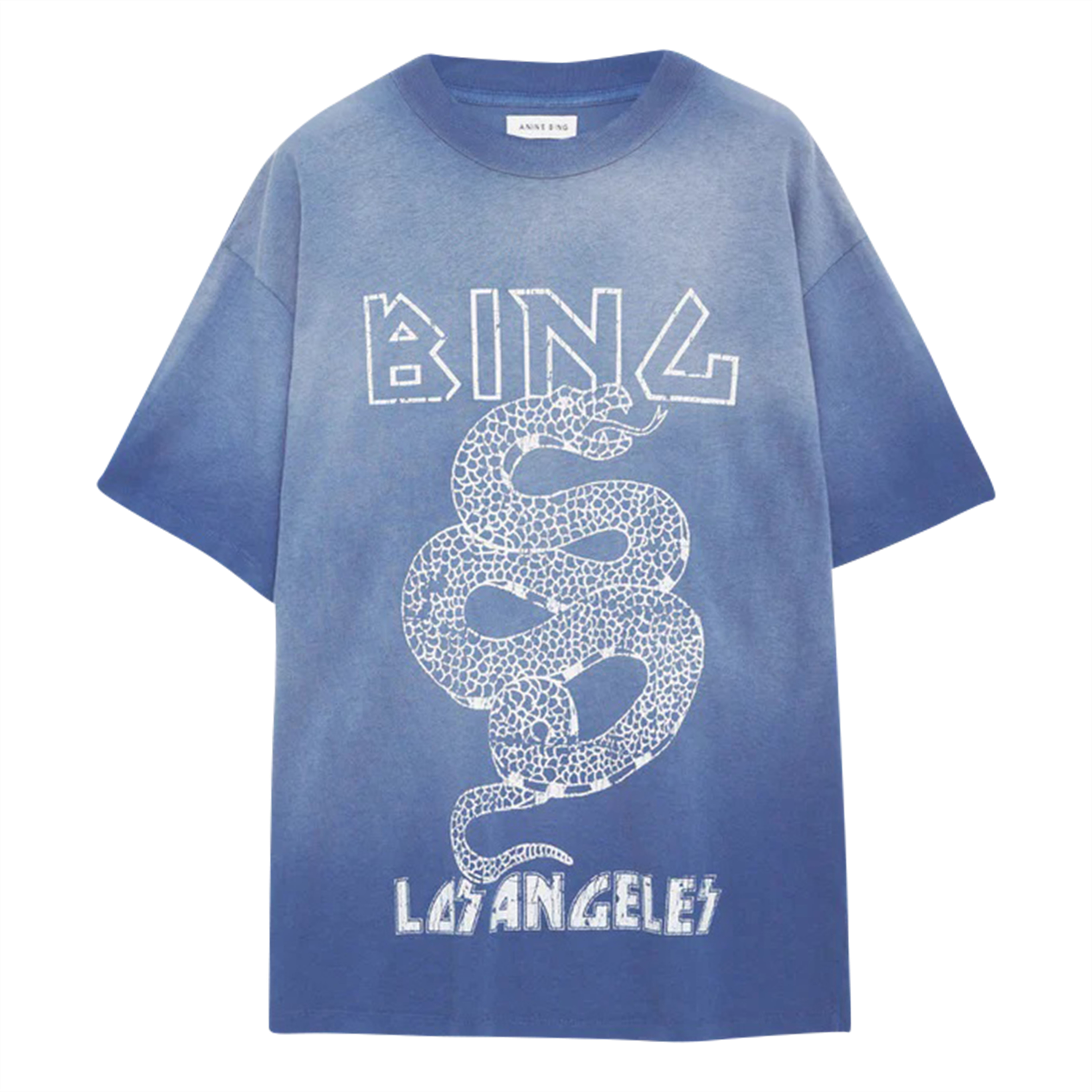 Anine Bing Ashton Tee Snake Washed Electric Blue L