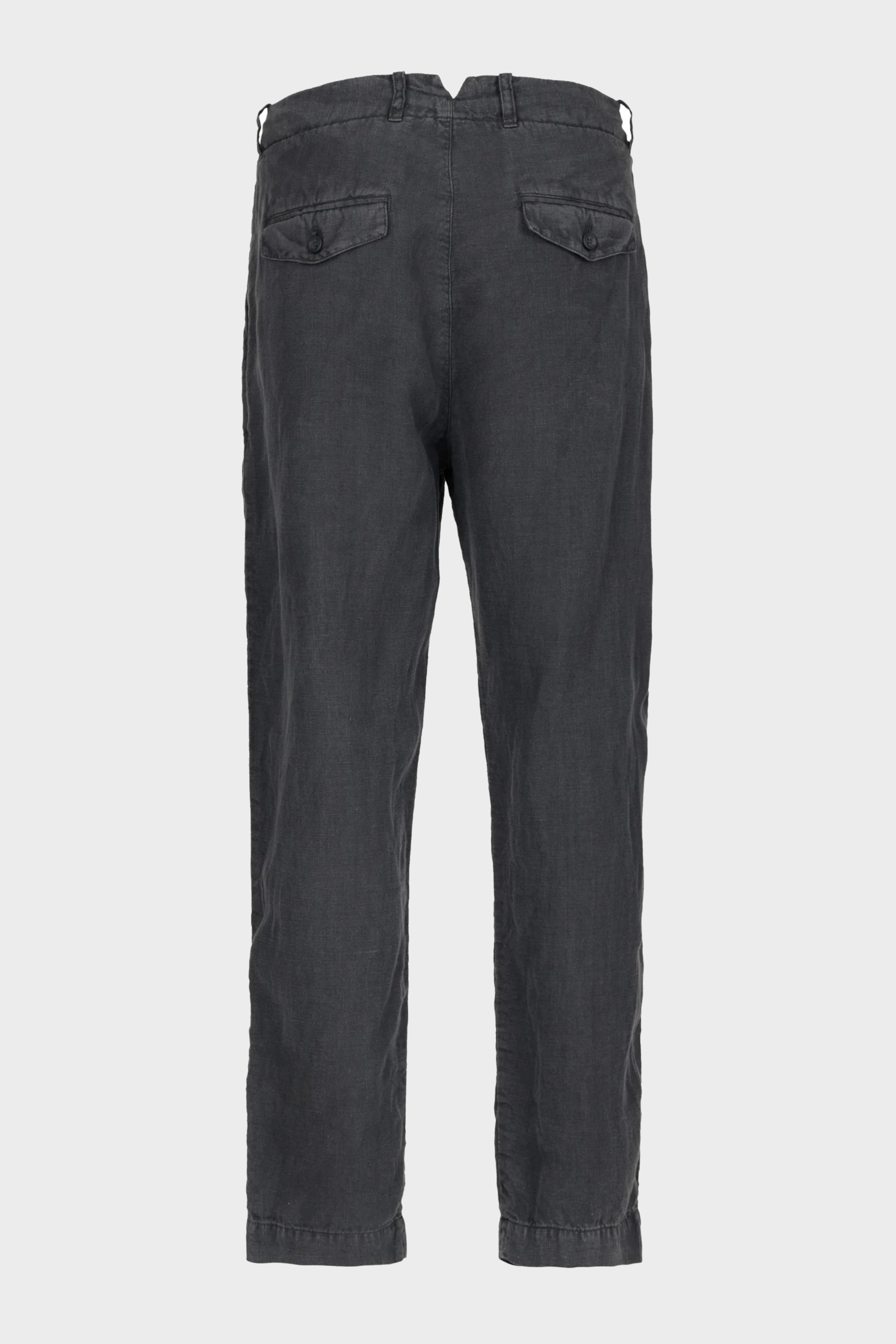 HANNES ROETHER Linen Pant in Dark Grey