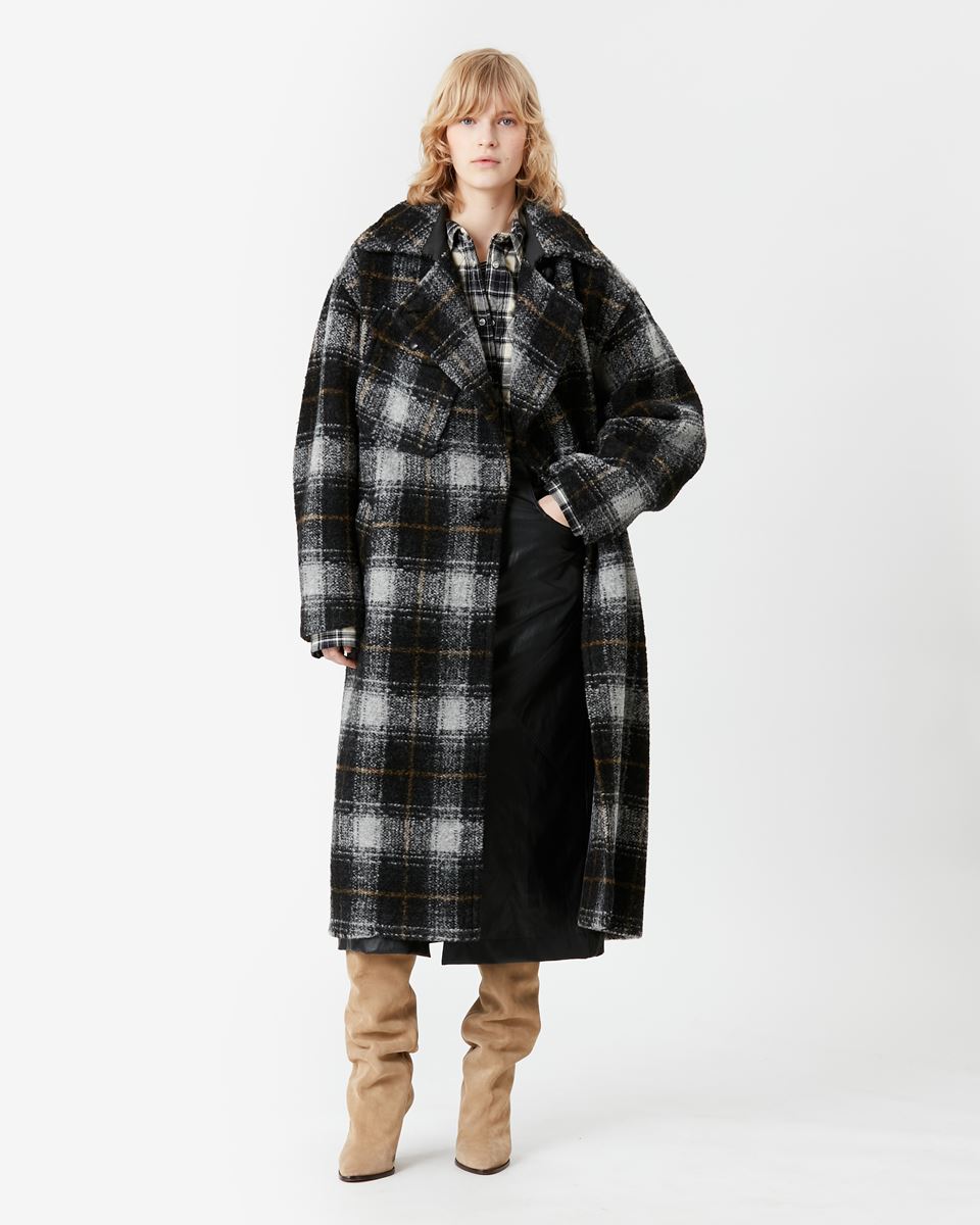 Isabel Marant Étoile Laurie Coat Anthracite Check