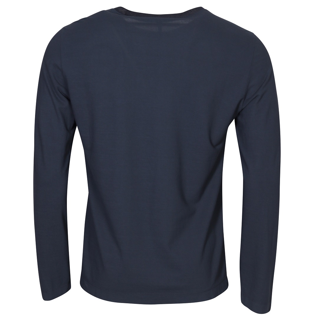 TRANSIT UOMO Light Cotton Longsleeve in Blue 3XL