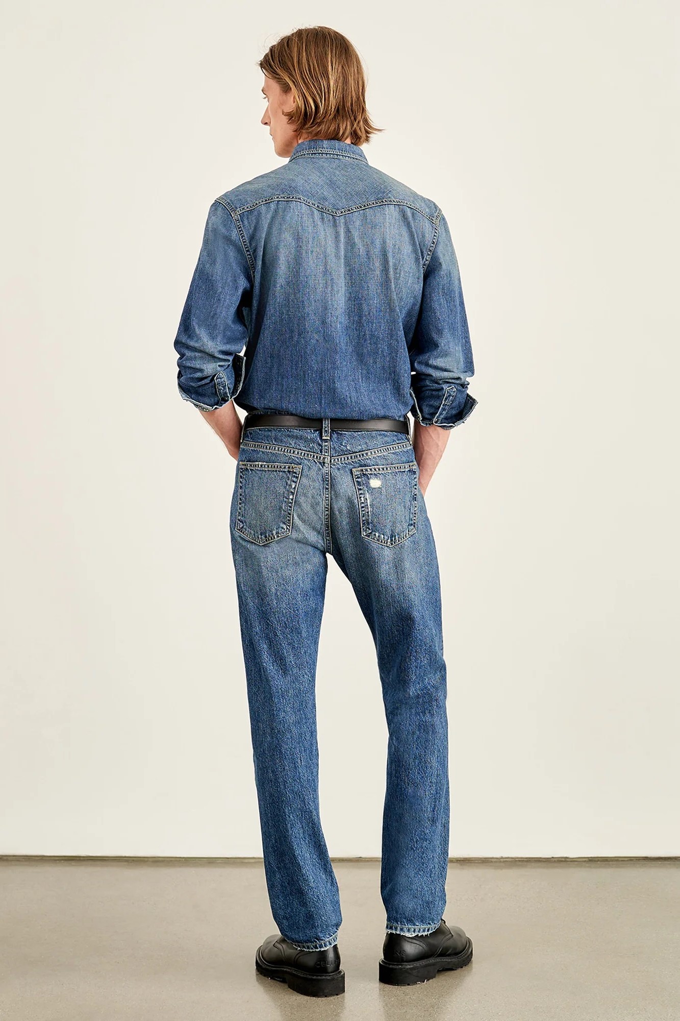 NILI LOTAN Travis Shirt in Classic Wash S