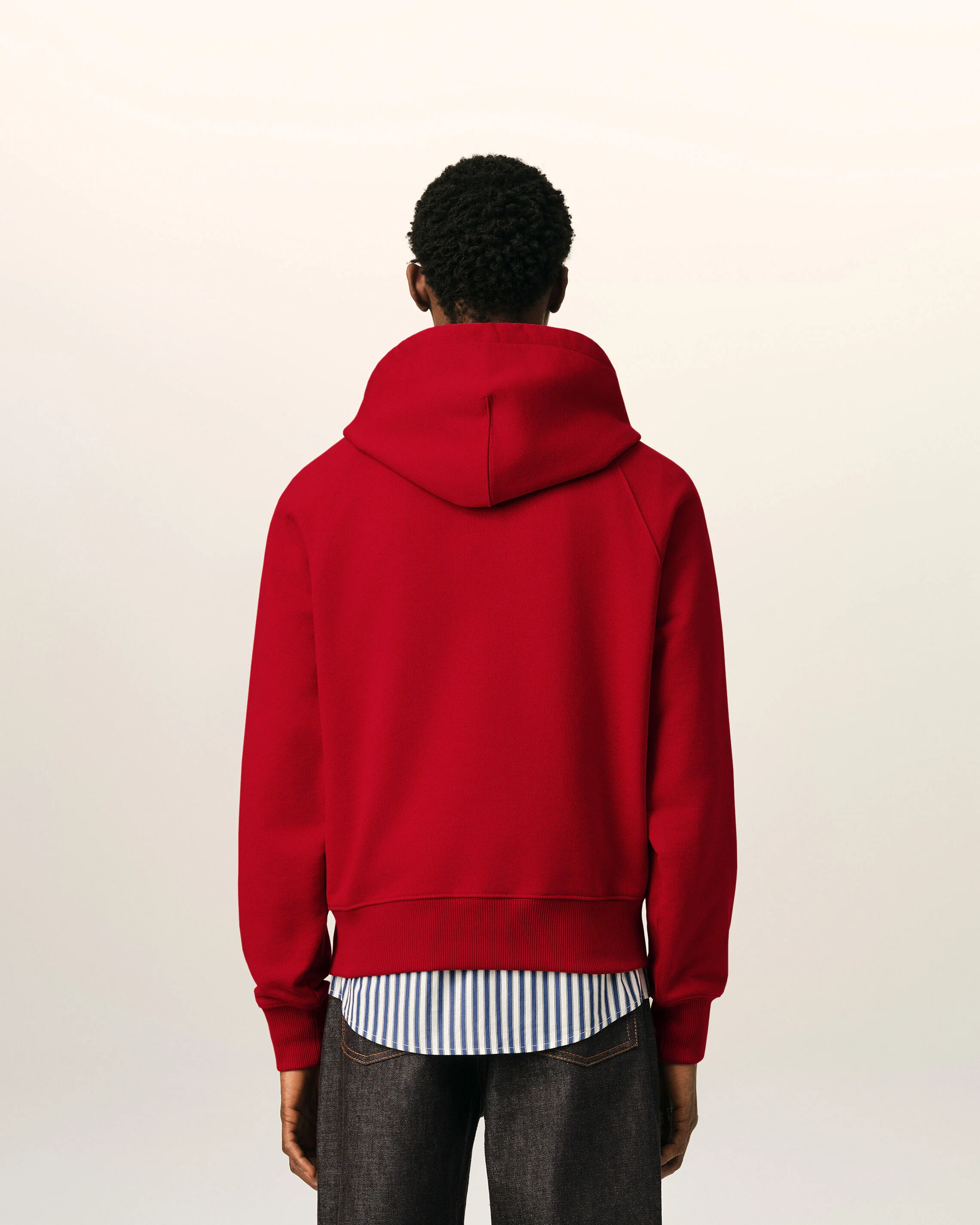 AMI PARIS Hoodie in Ruby Red