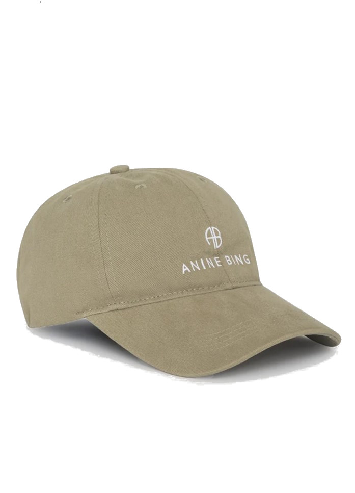 ANINE BING One Jeremy Baseball Cap in Green Khaki