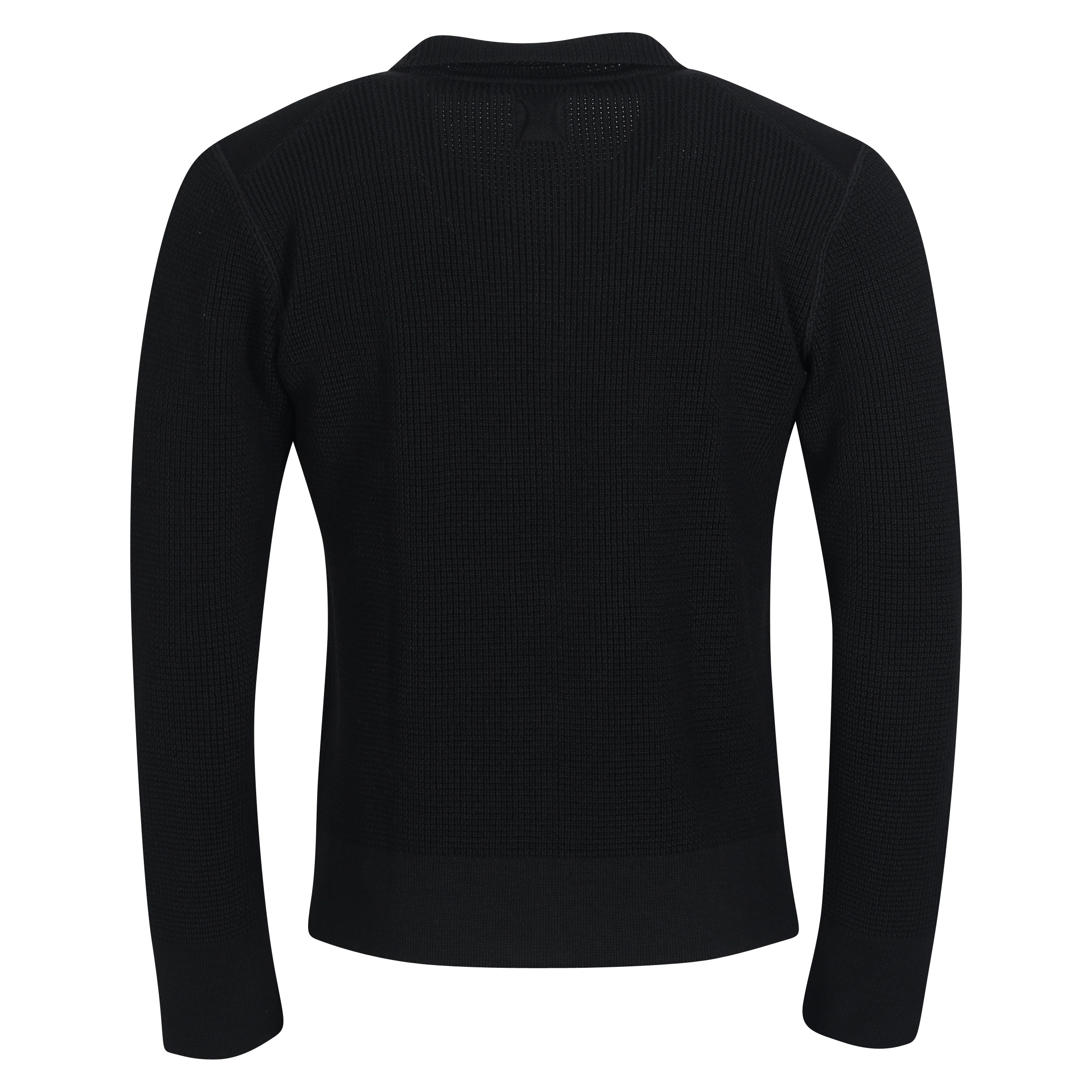 Hannes Roether Zip Knit Cardigan in Black