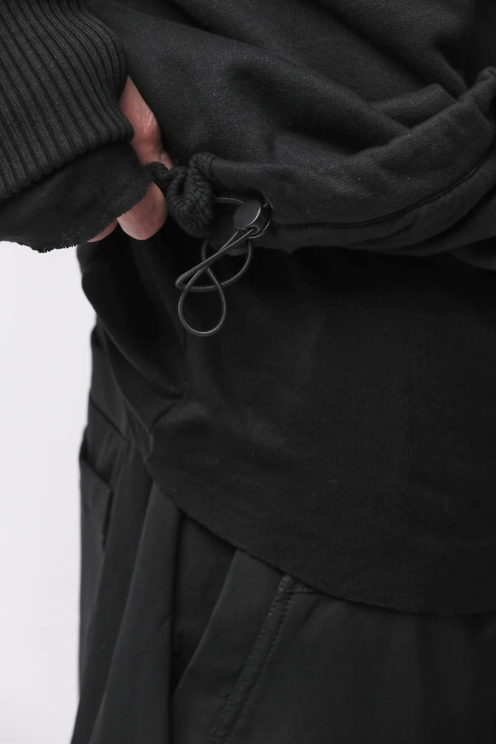 THOM KROM Oversize Sweatjacket in Black