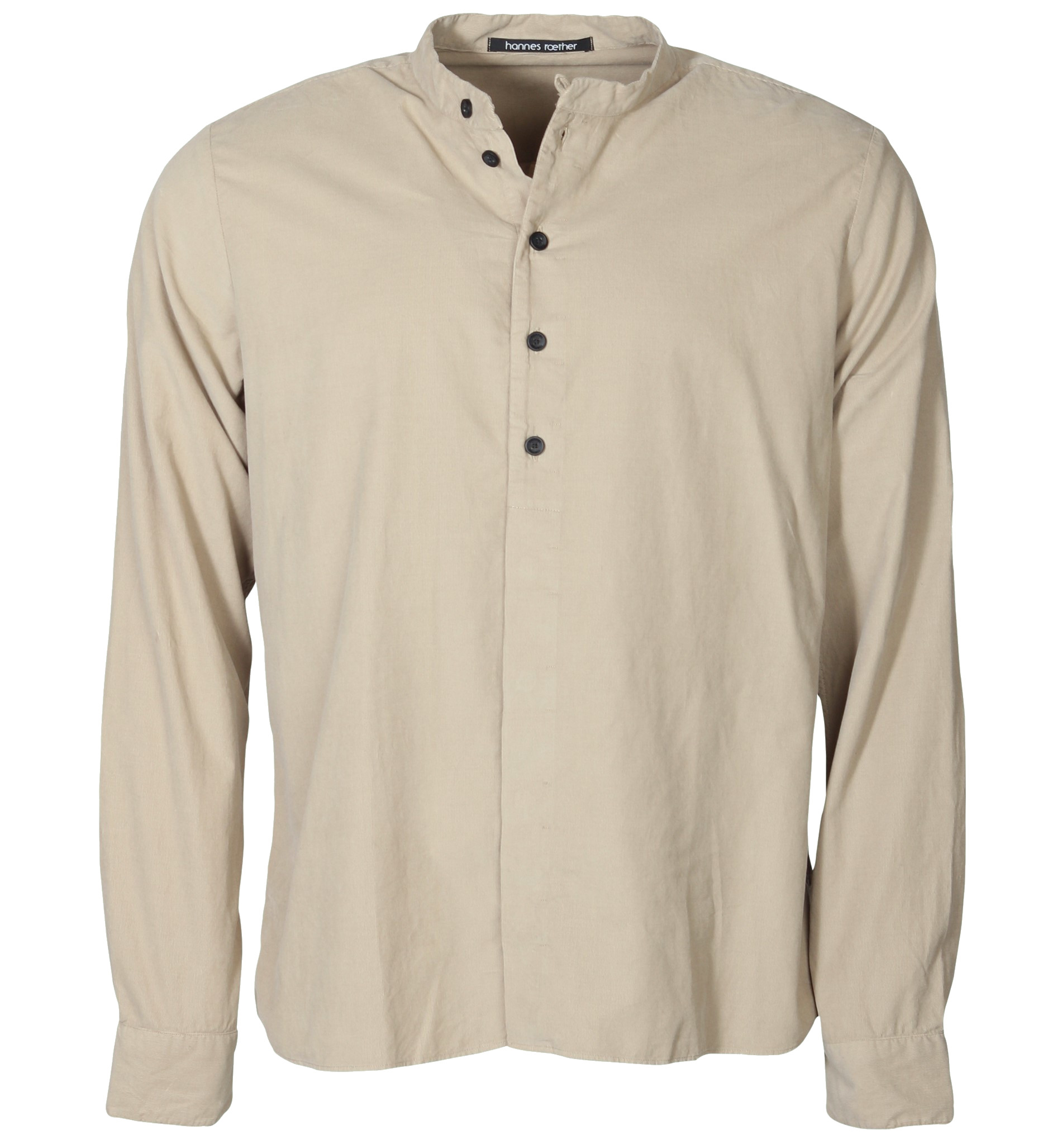 HANNES ROETHER Fine Corduroy Shirt in Beige