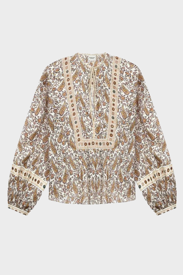 ISABEL MARANT ÉTOILE Gayle Top in Ecru ISABEL MARANT ÉTOILE Gayle Top in Ecru