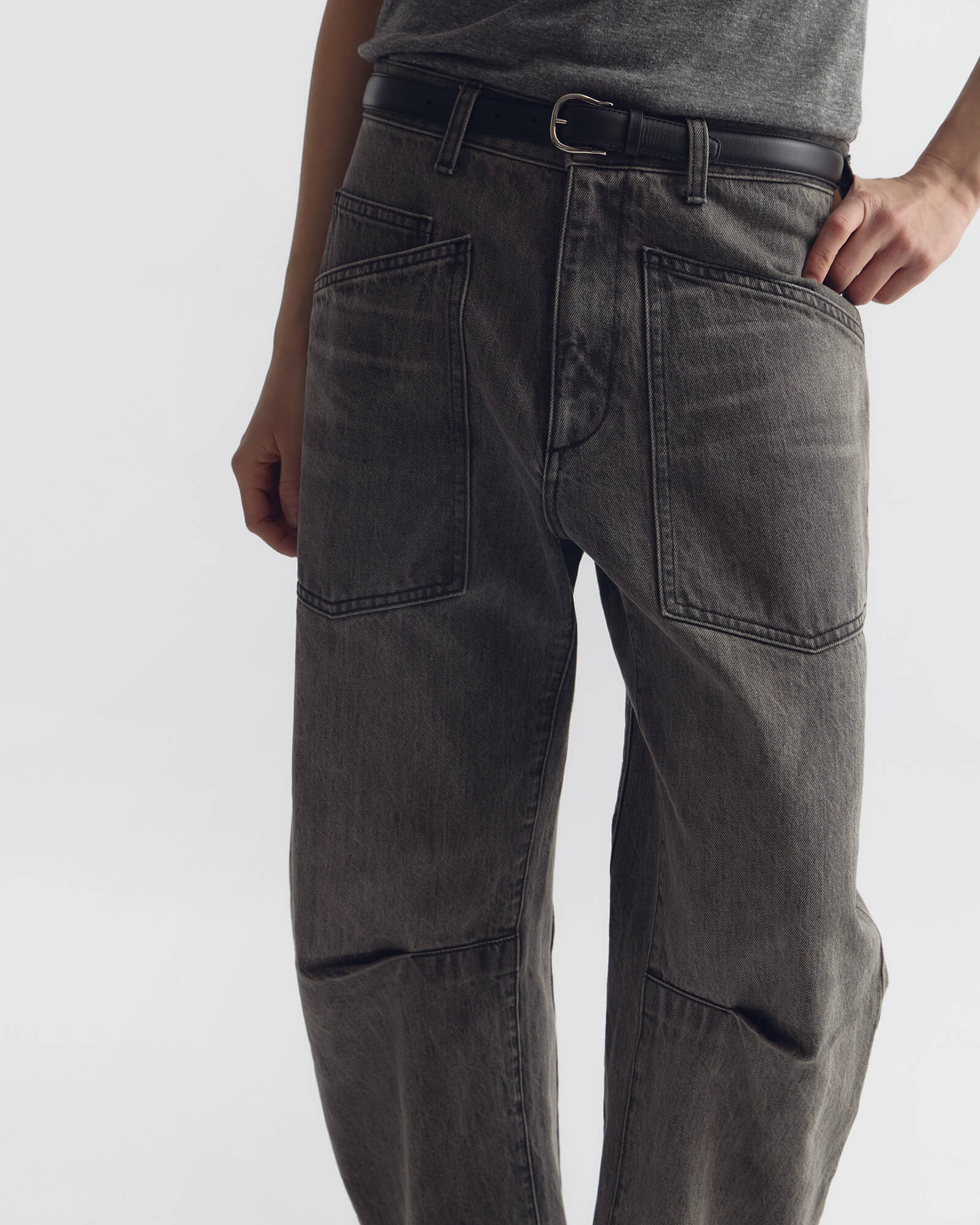 NILI LOTAN Shon Jeans in Ash Grey