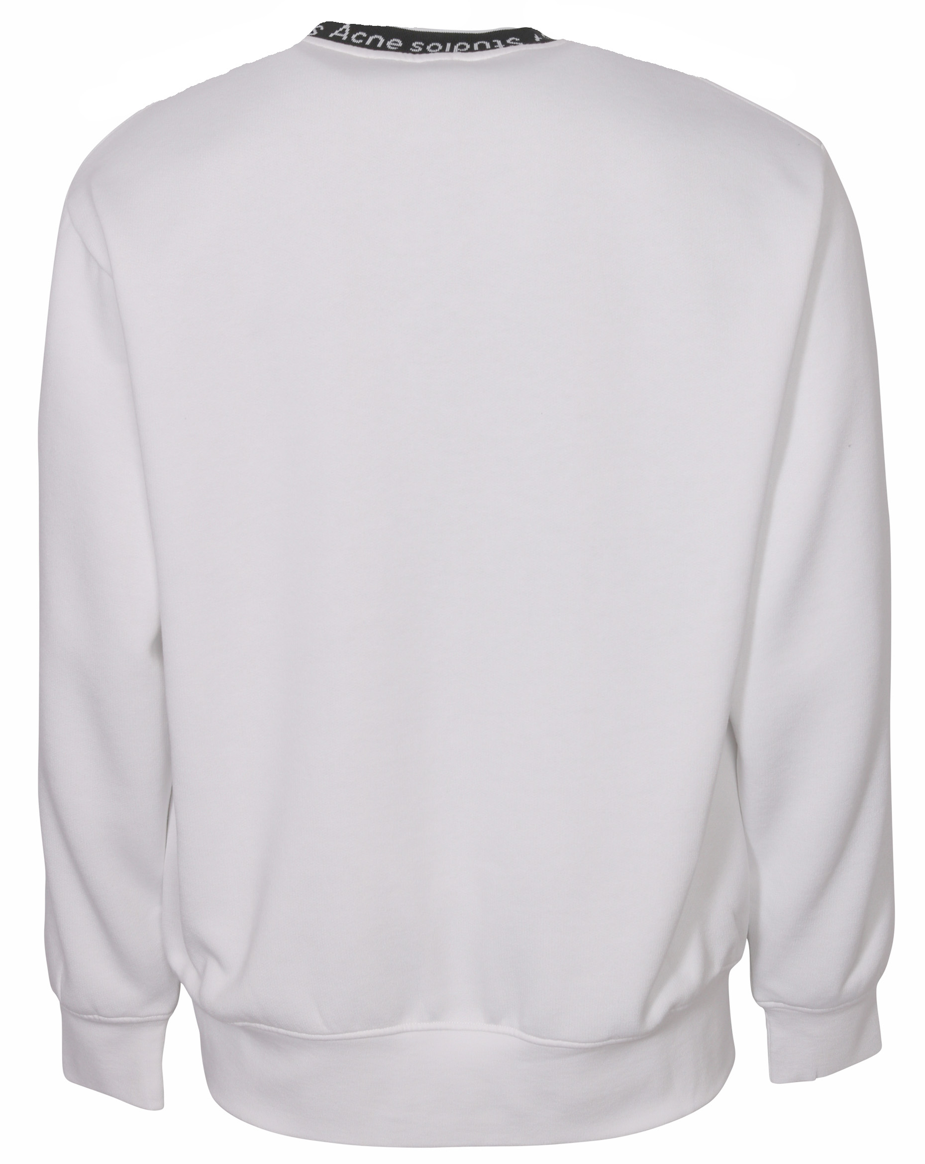 Acne Studios Sweatshirt Fulton Logo Rib White