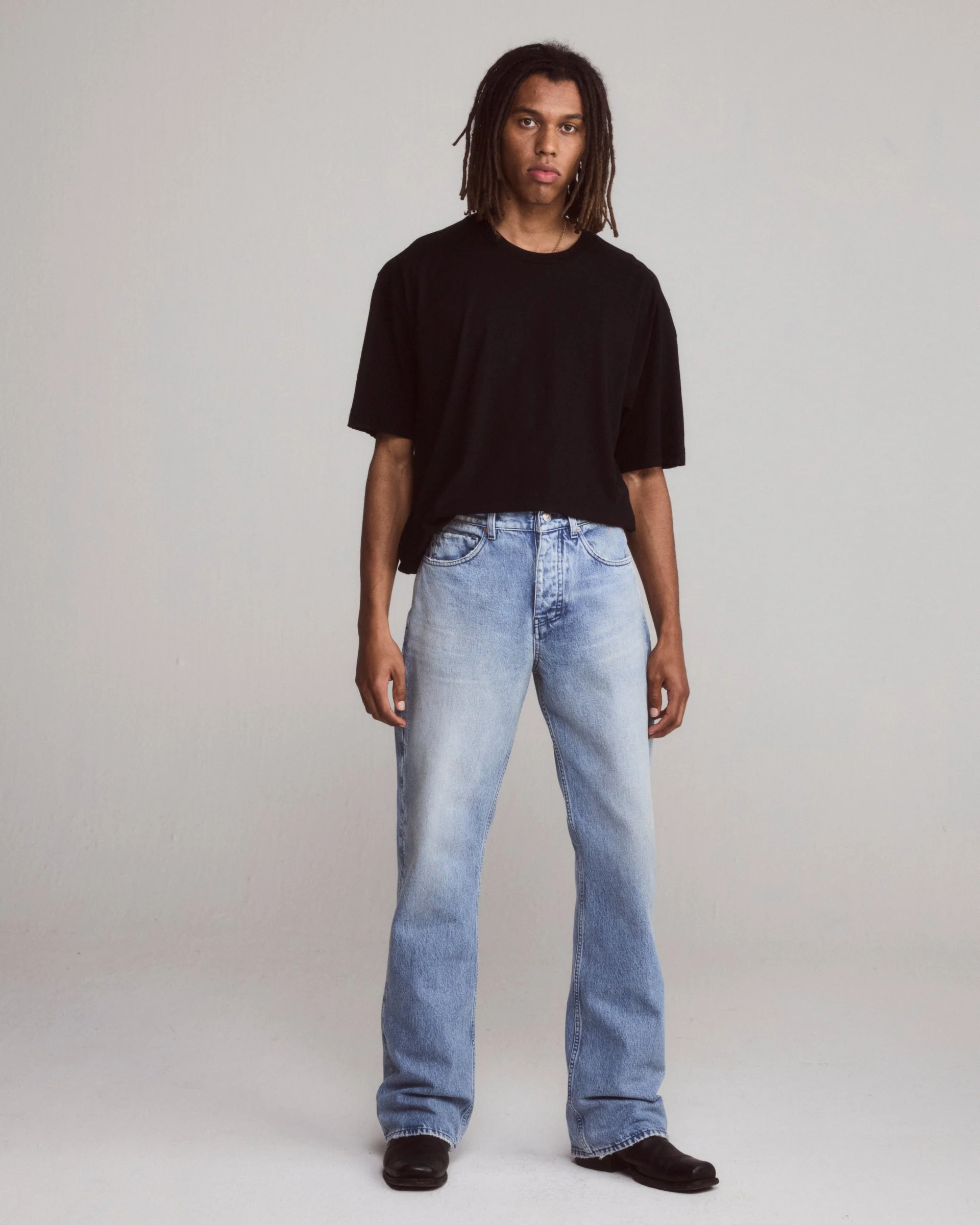 TENUE. Soft Light Weight Cotton Oversized T-Shirt in Black XXL