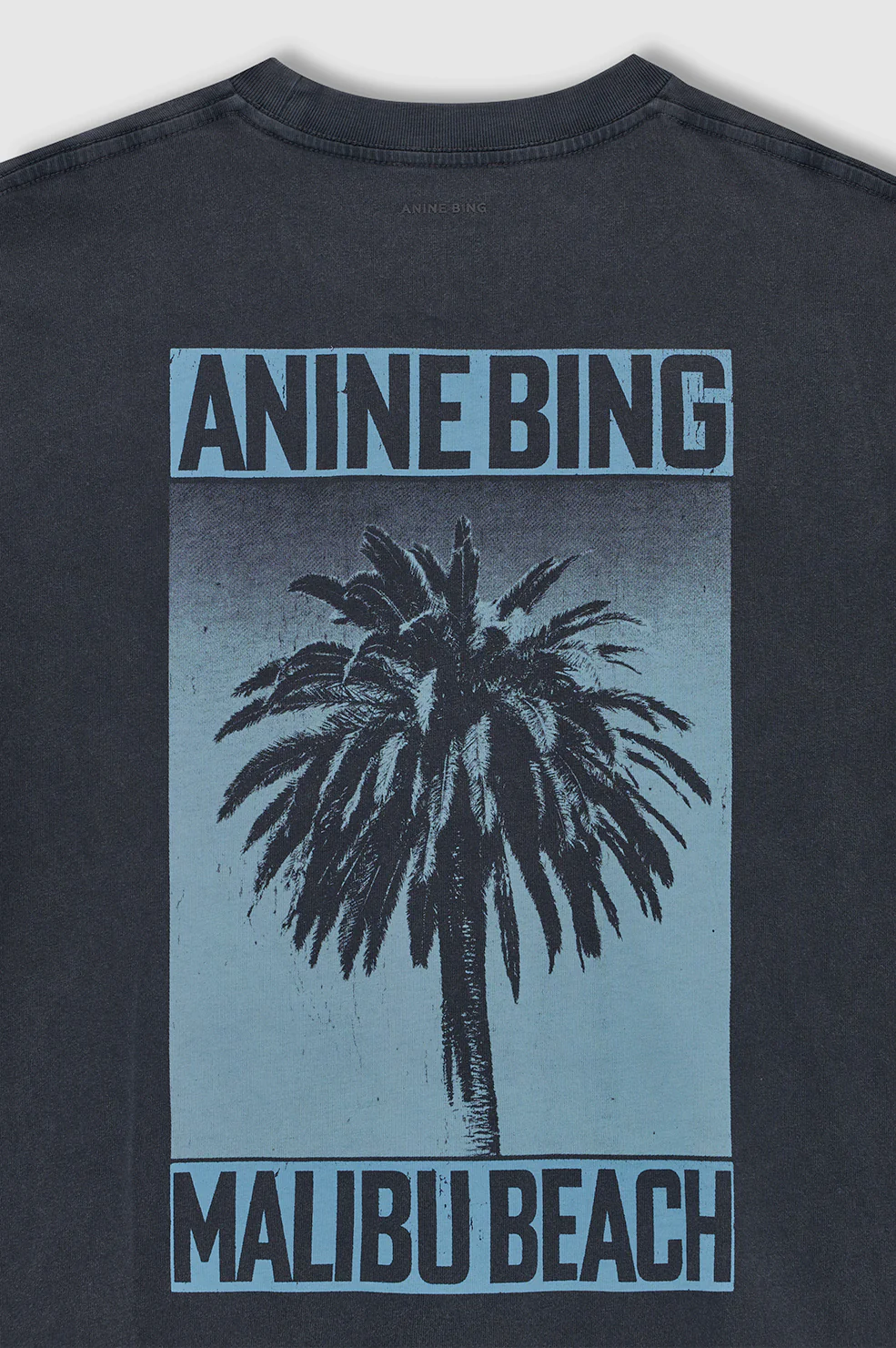 ANINE BING Cade Tee Palm in Washed Black