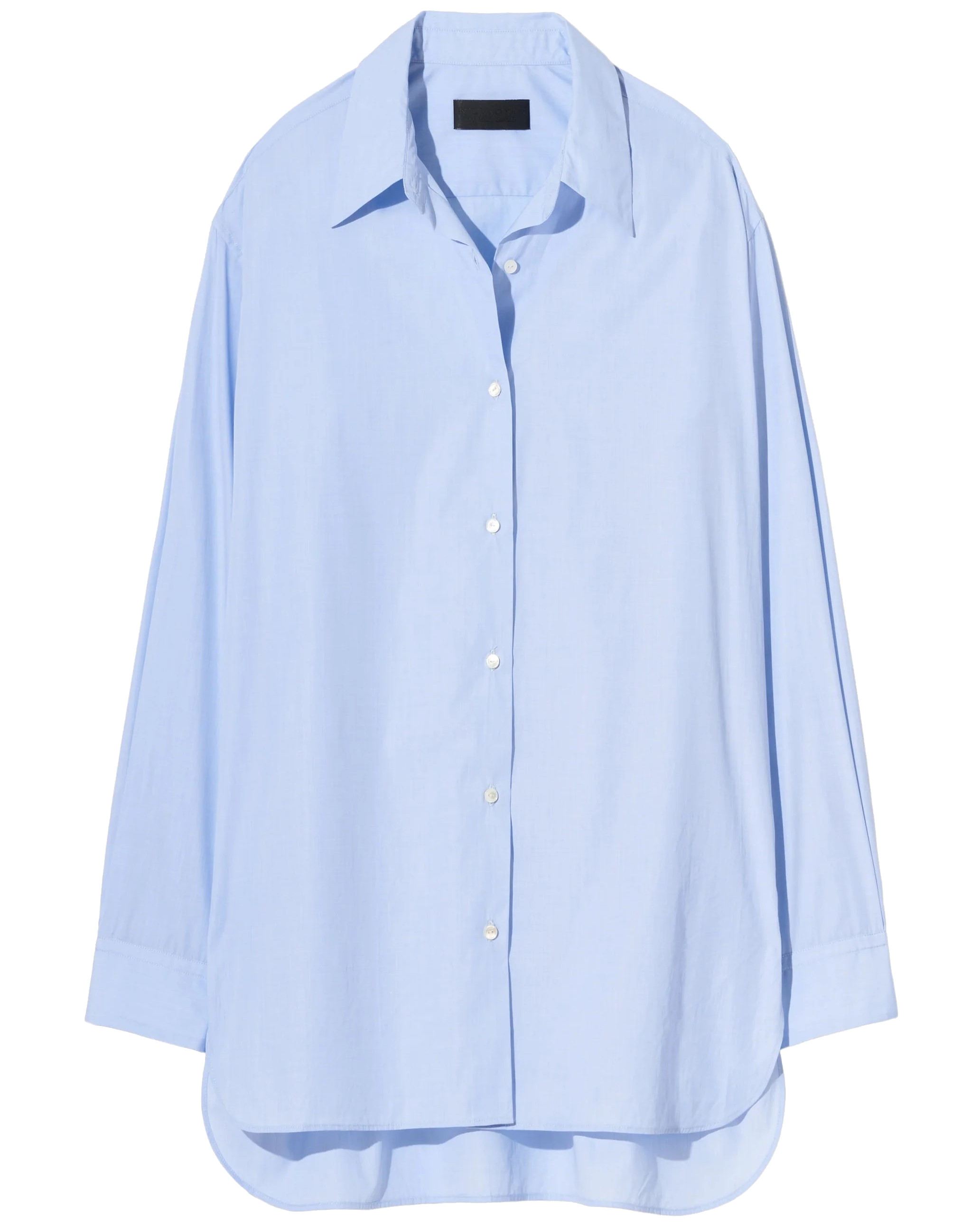 NILI LOTAN Cotton Shirt Yorke in Sky Blue L