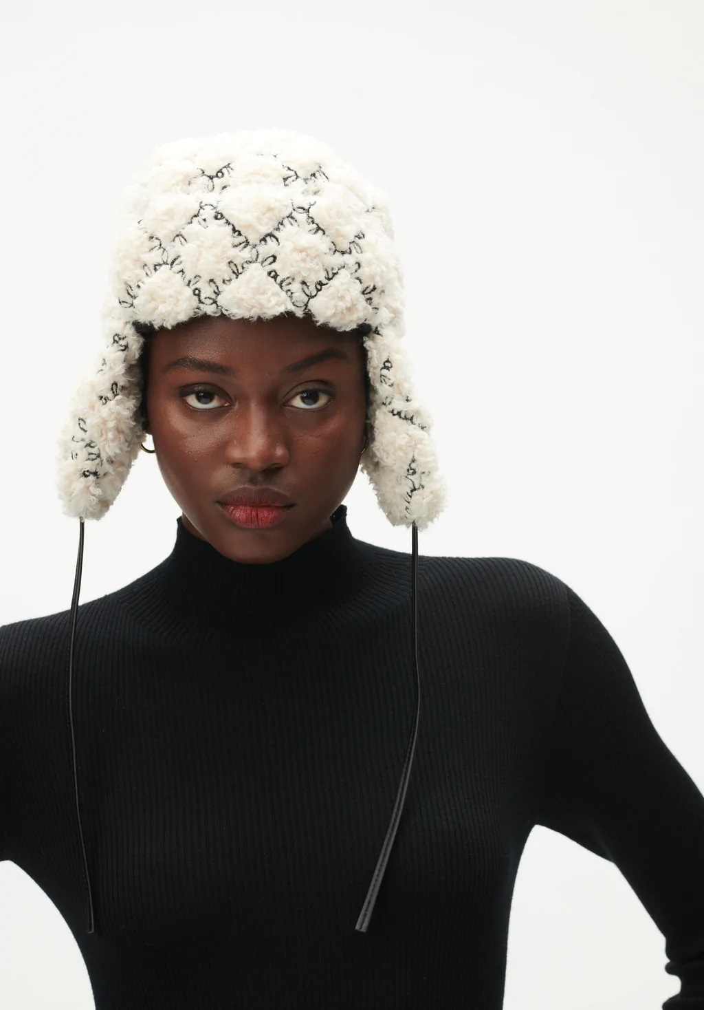 Lala Berlin Hat Humer White Lalagram Embroidery