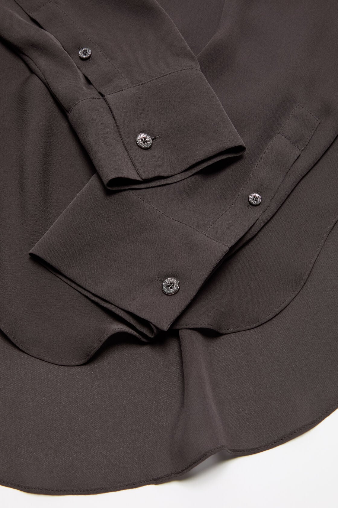 ACNE STUDIOS Silk Blouse in Graphite Grey