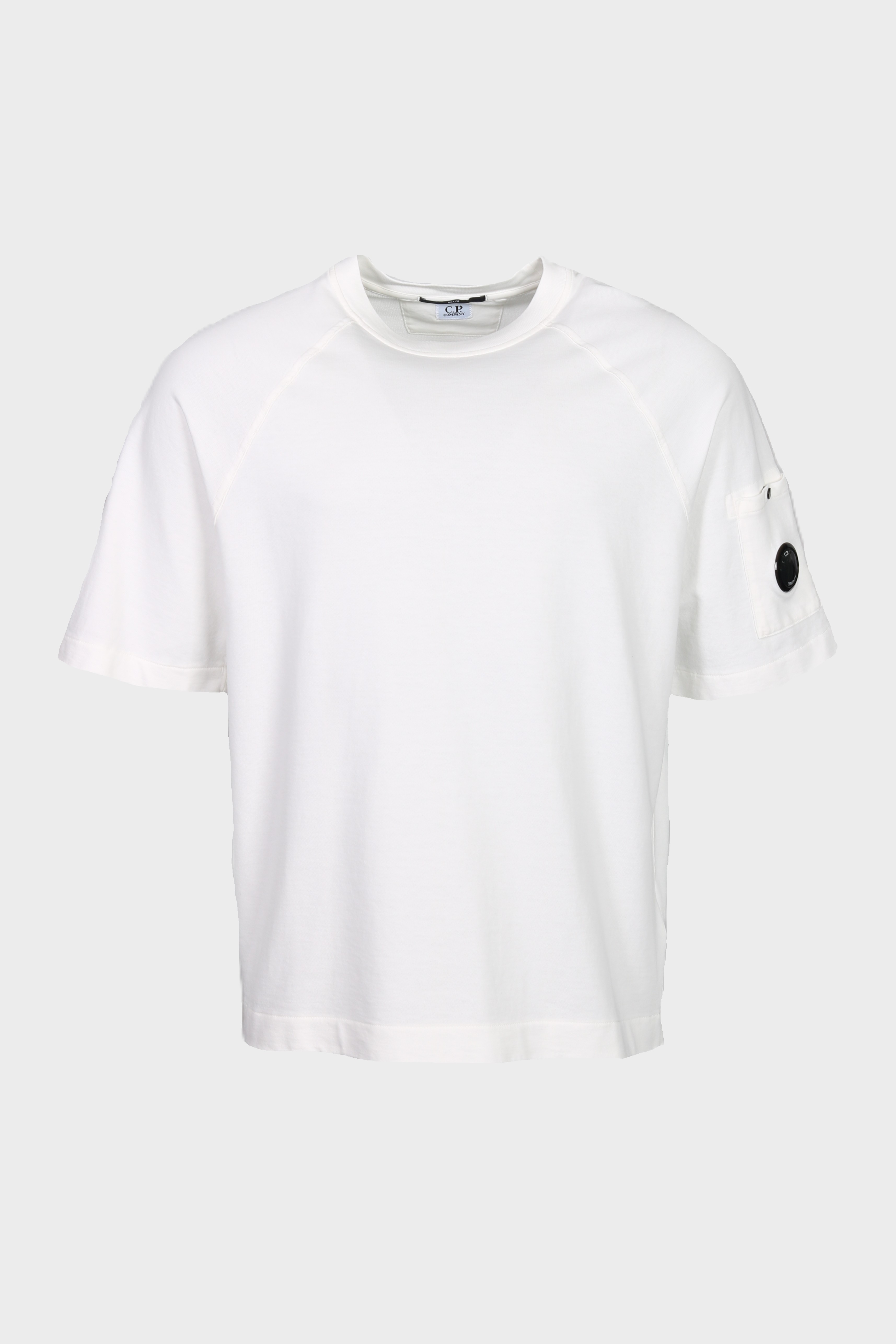 C.P. COMPANY Short Sleeve Sweatshirt in Gauze White