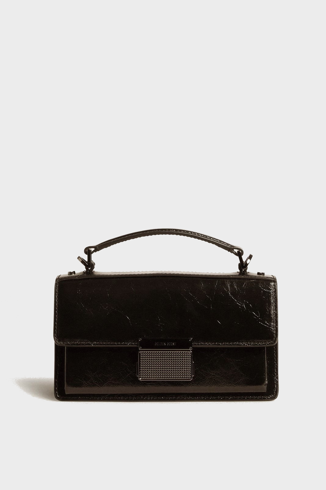 GOLDEN GOOSE Venezia Bag Small in Black Shiny Leather