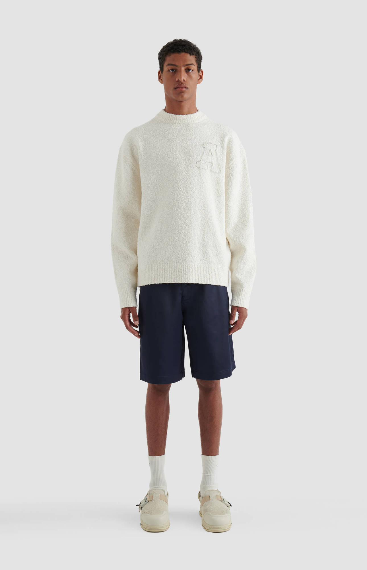 AXEL ARIGATO Radar Knit Sweater in Off White XL