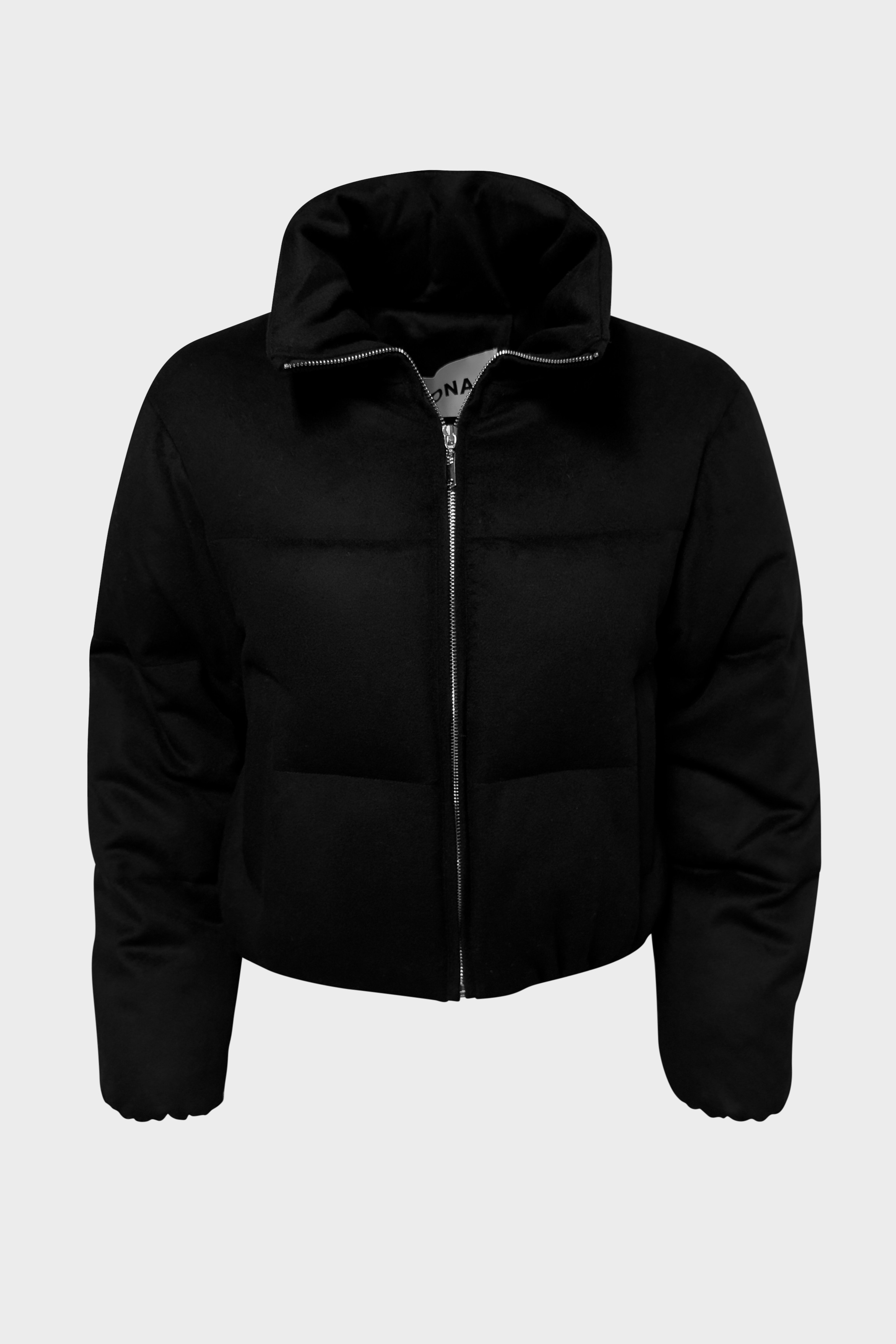 FLONA Soft Wool Down Jacket in Black