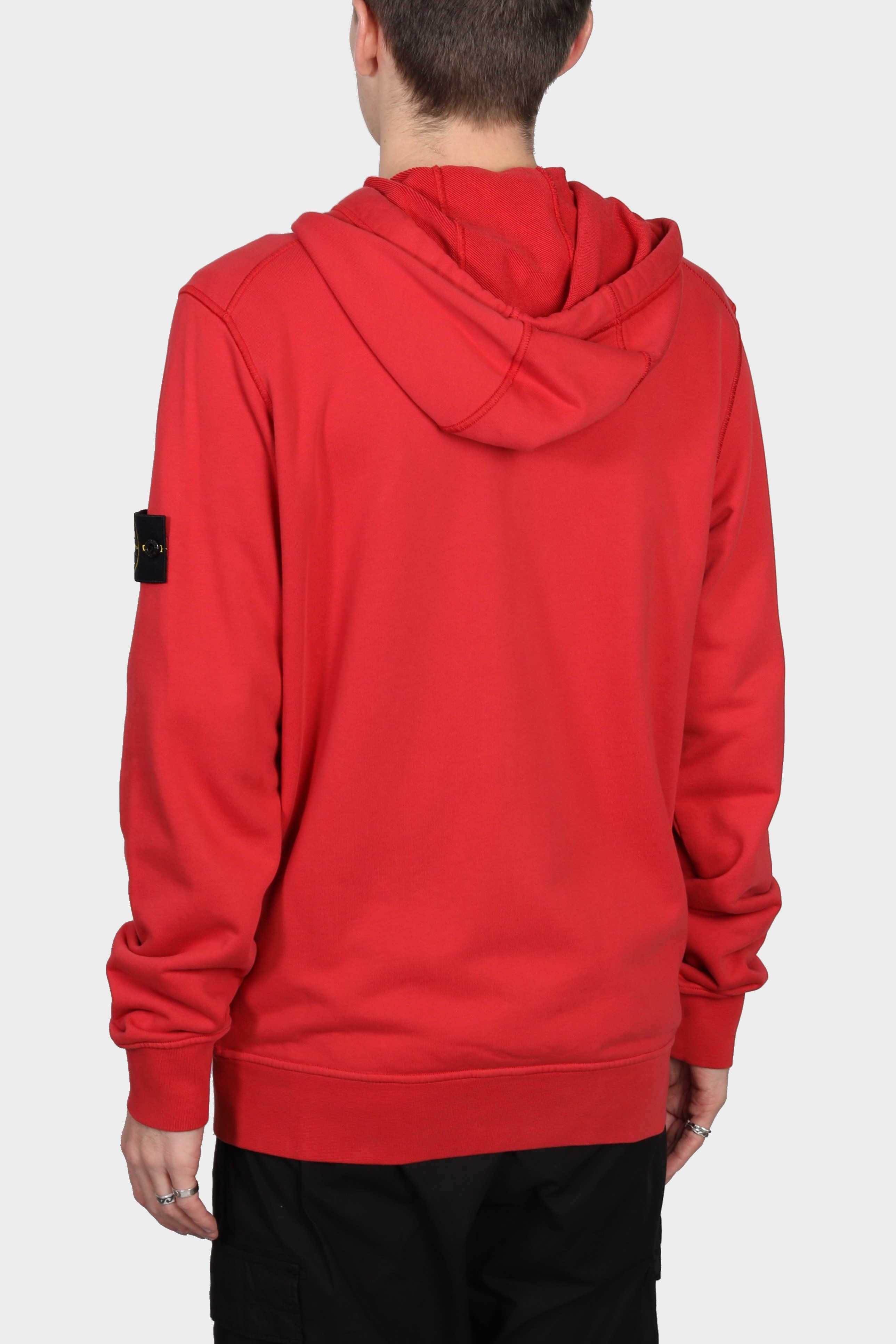 STONE ISLAND Zip Hoodie in Red M