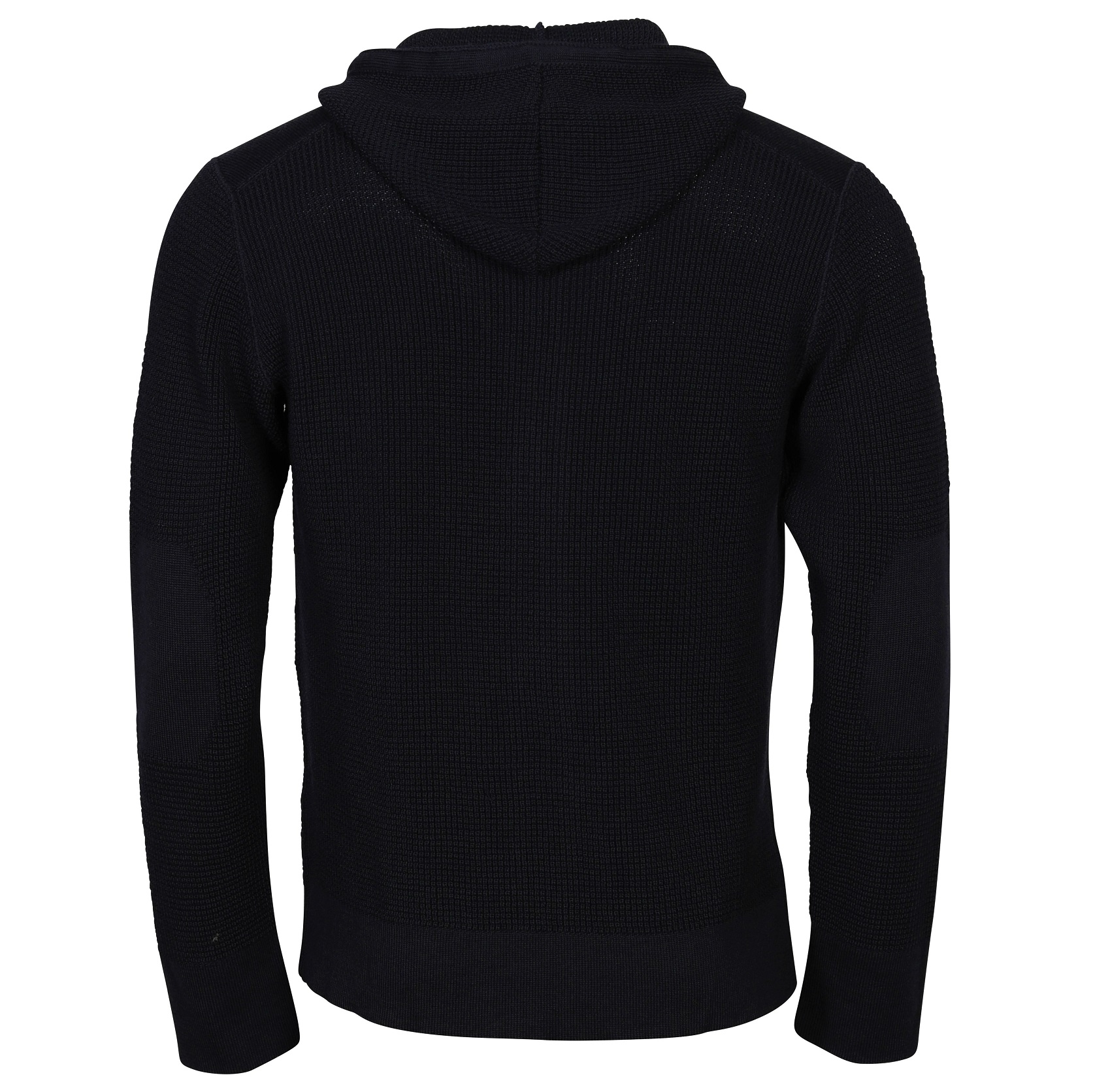 Hannes Roether Knit Zip Hoodie in Dark Navy