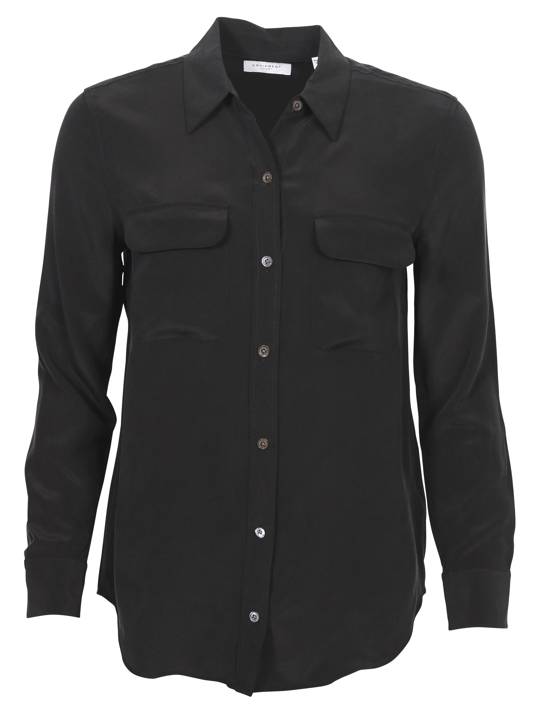 Equipment Slim Signature Silk Shirt Black