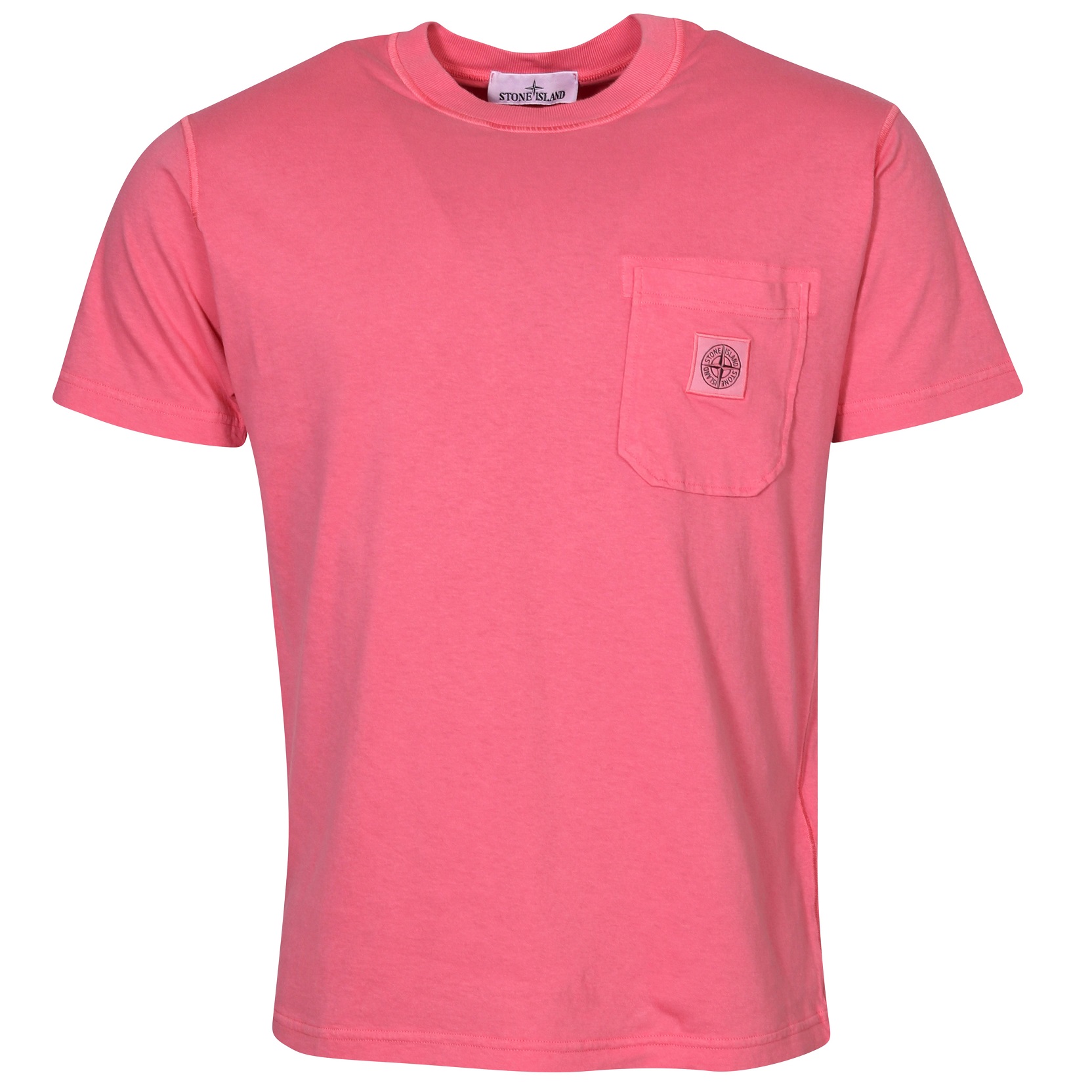 STONE ISLAND Pocket T-Shirt in Washed Fuchsia M