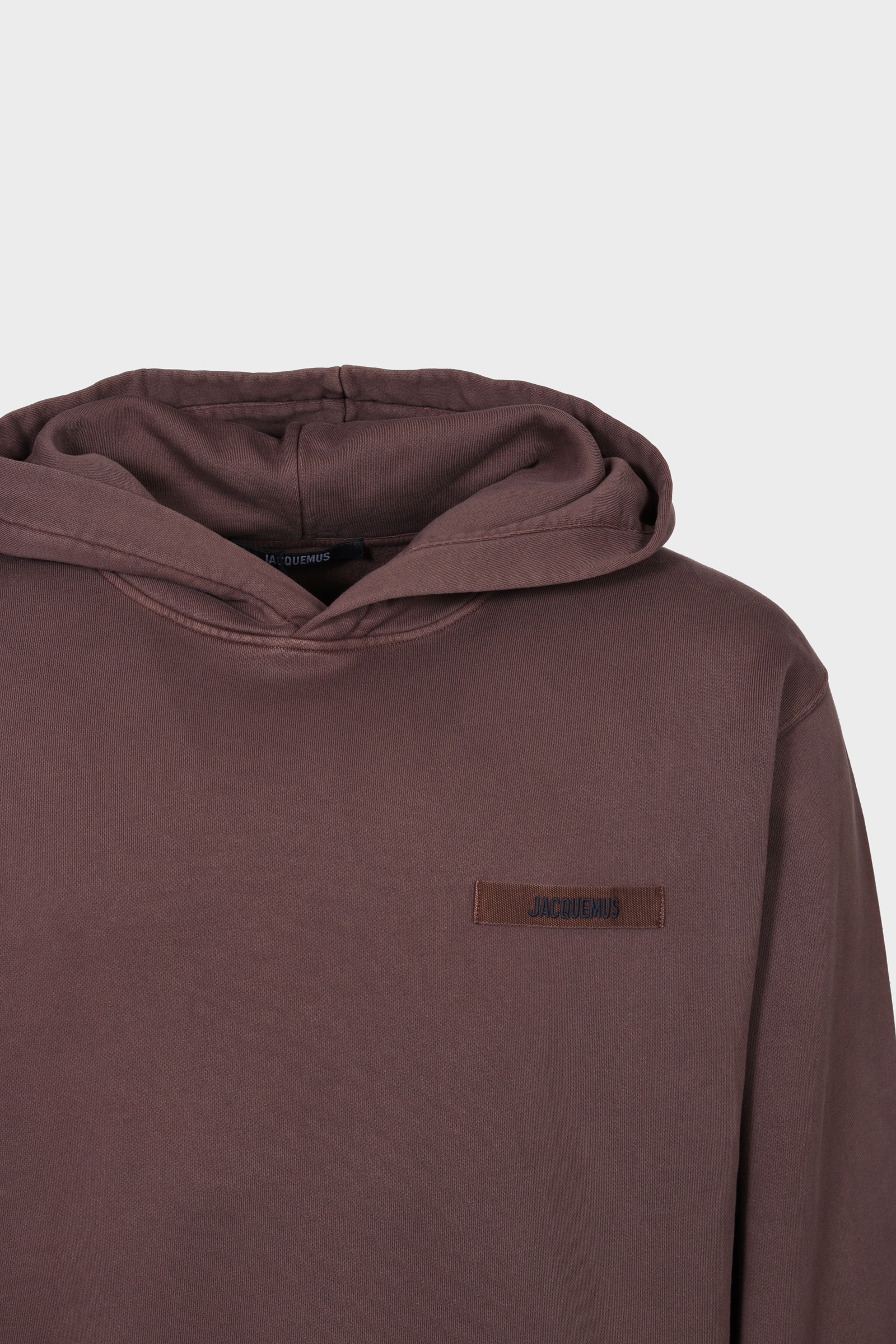 JACQUEMUS Grosgrain Hoodie in Brown