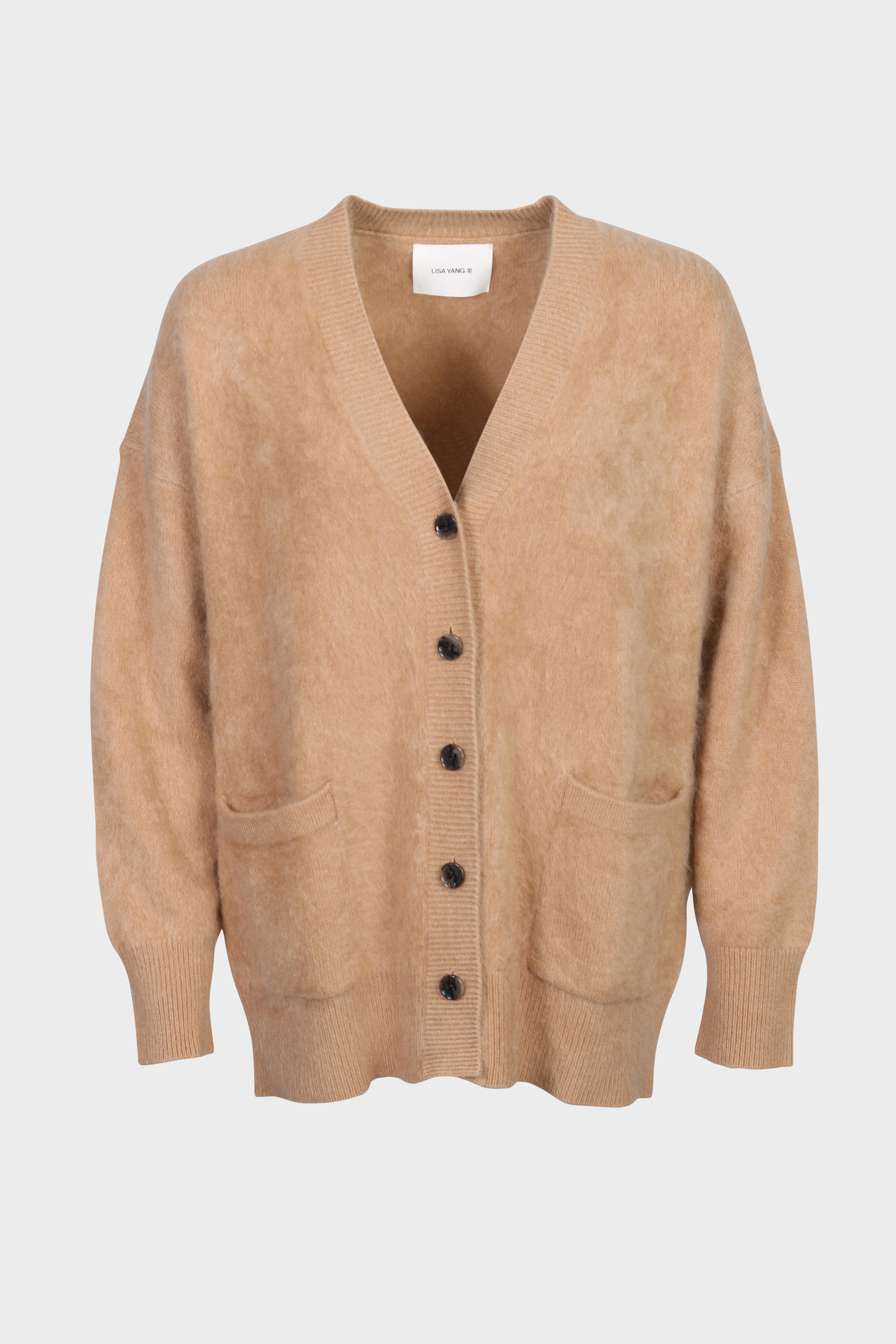 LISA YANG Malena Brushed Cashmere Cardigan in Savannah LISA YANG Malena Brushed Cashmere Cardigan in Savannah
