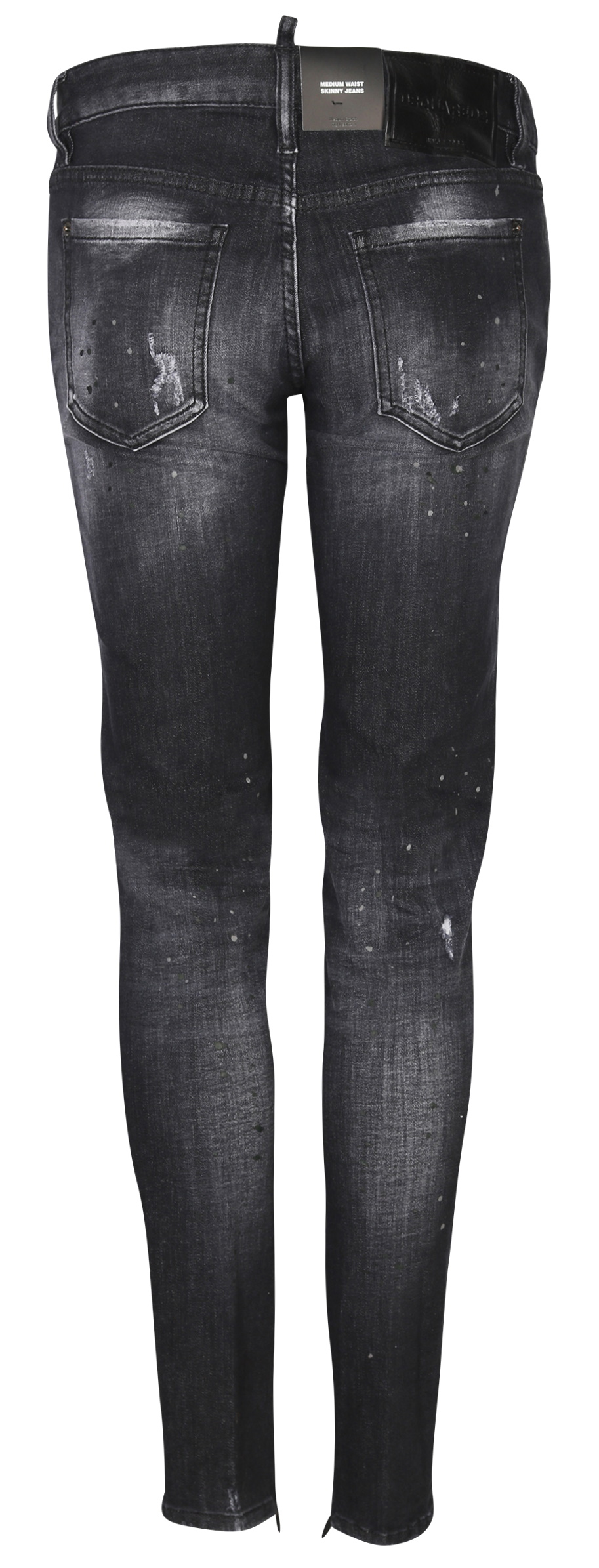 Dsquared Medium Waist Skinny Black Washed