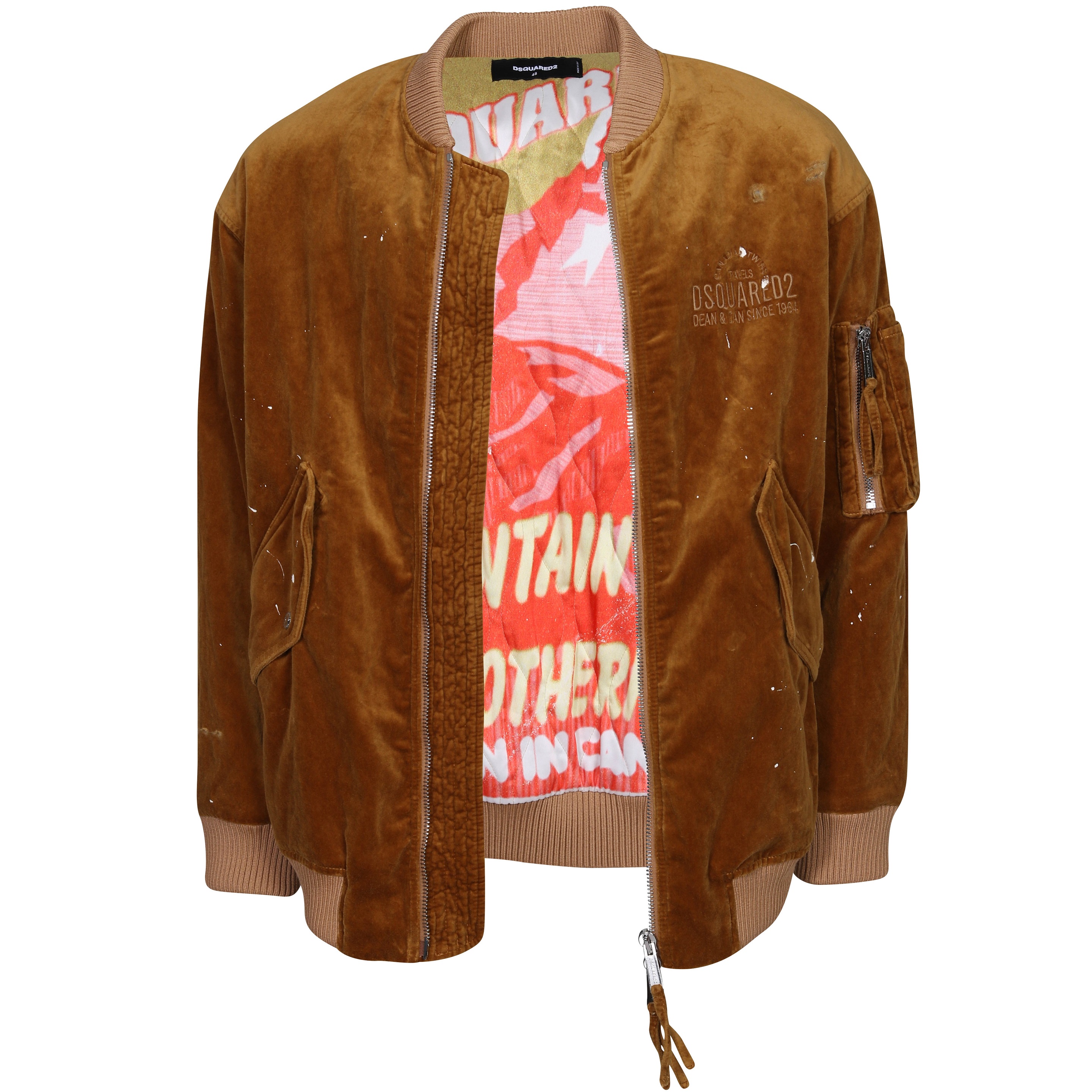 Dsquared Oversize Bomber Jacket in Camel