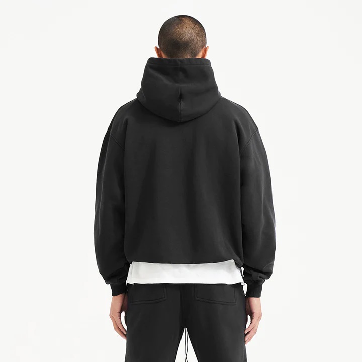 Represent Blank Hoodie in Off Black