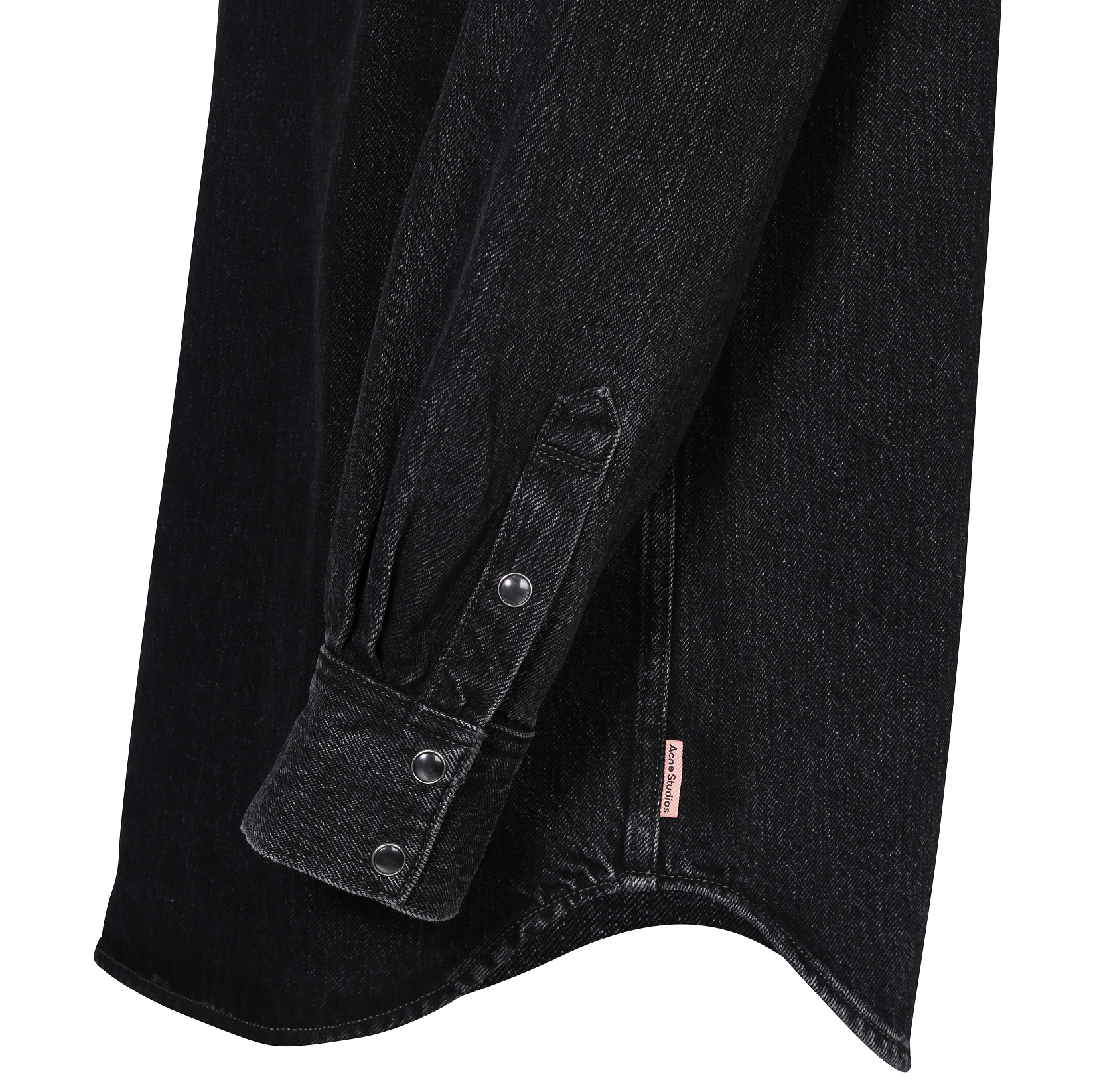 ACNE STUDIOS Oversize Jeans Shirt in Black 48