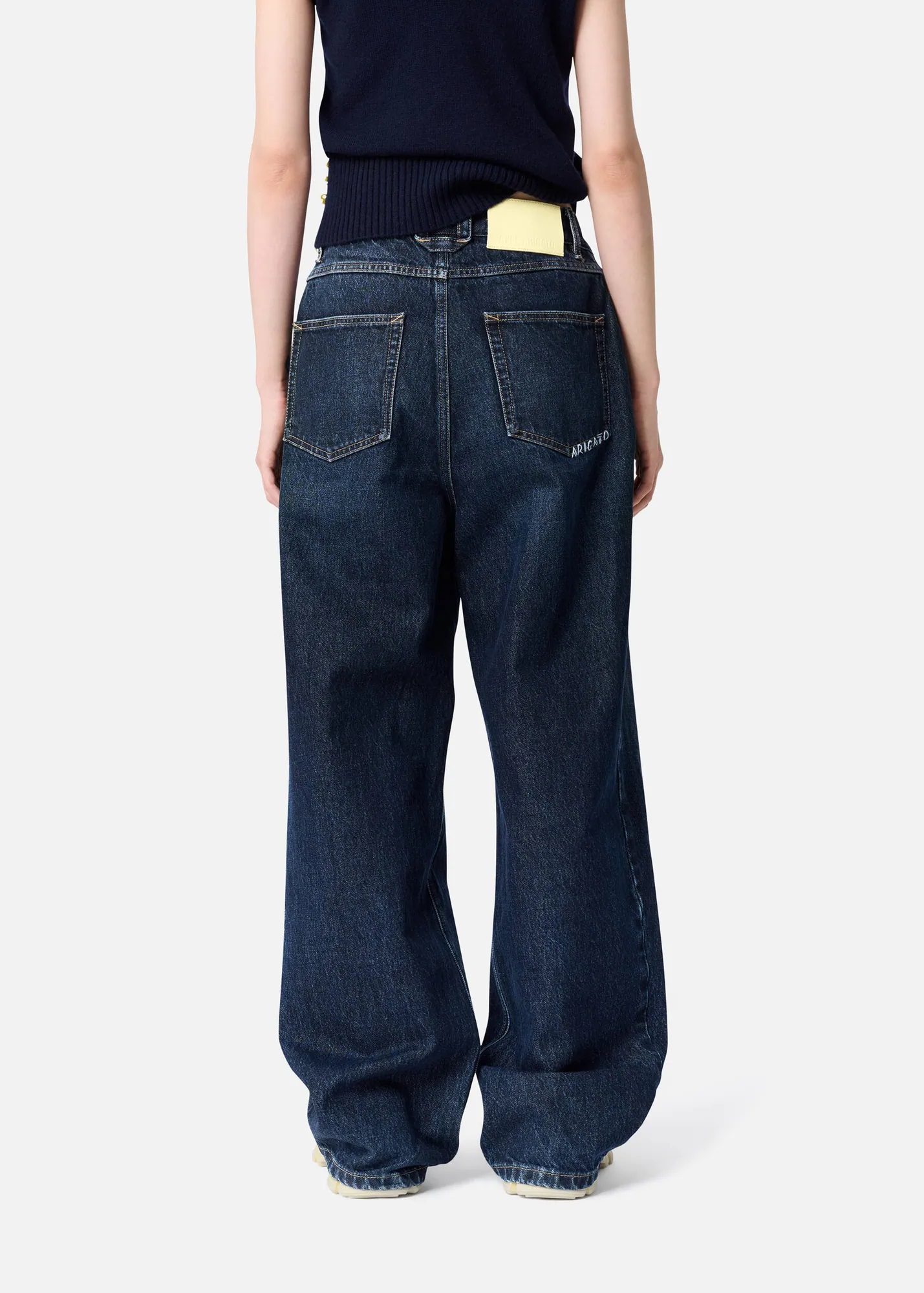 AXEL ARIGATO Relaxed Fit Jeans in Dark Blue