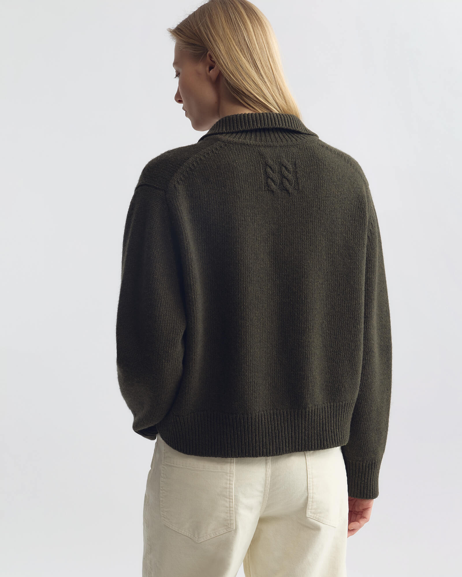 NILI LOTAN Renata Knit Sweater in Dark Pine Melange